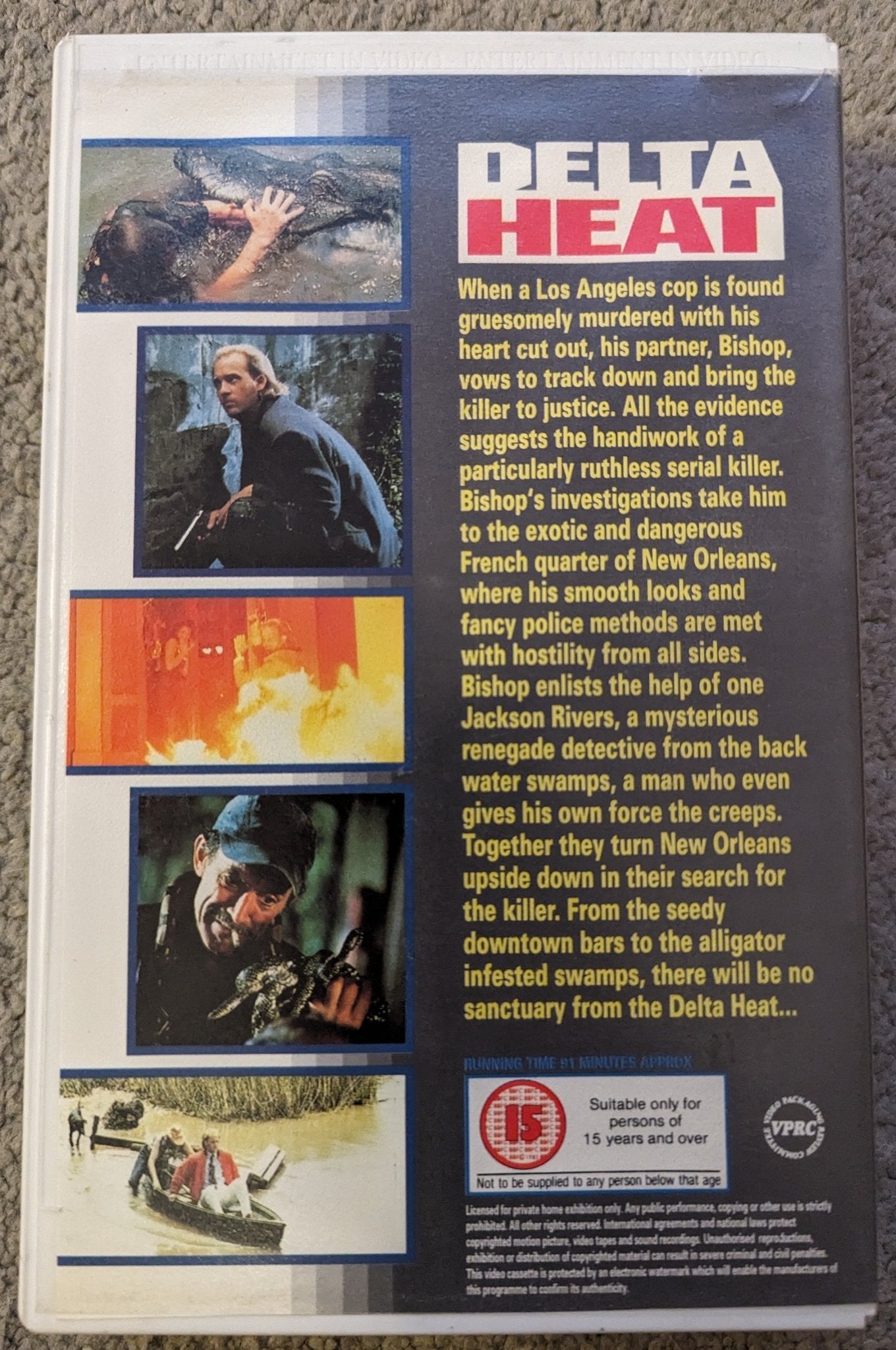 Delta Heat (1992) VHS Video Ex Rental - Flippin Retro Video Shop