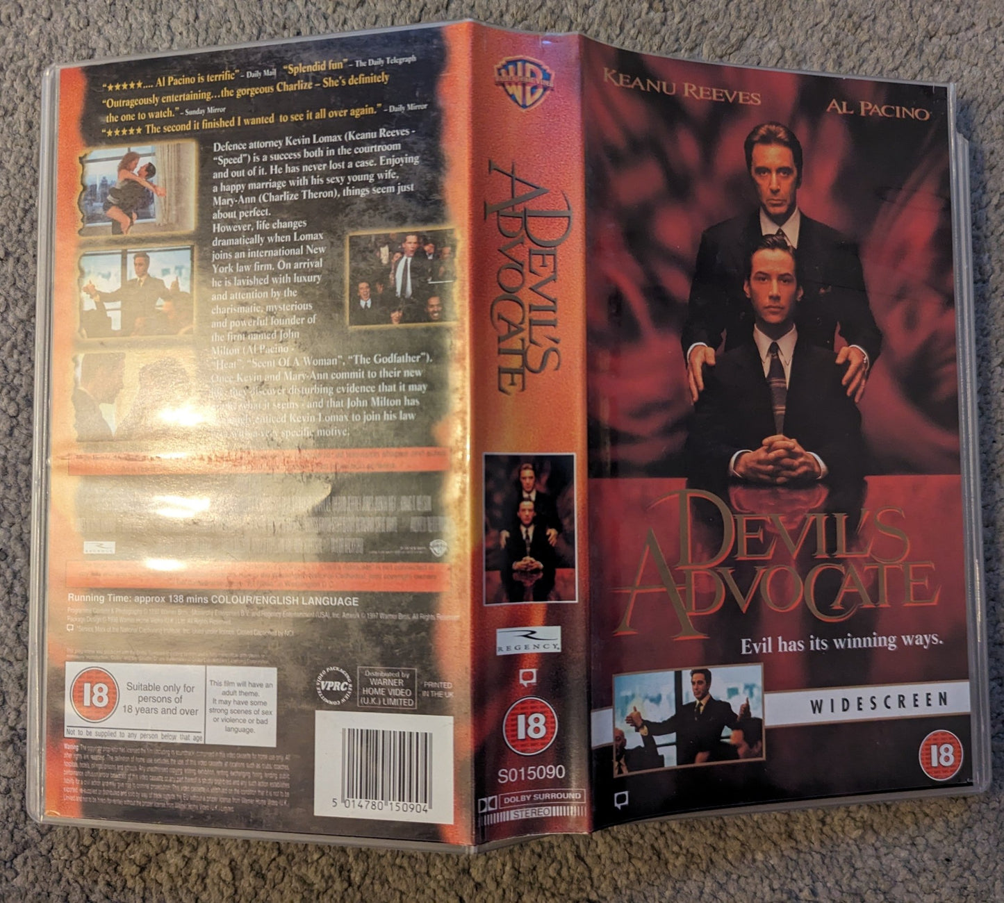 Devils Advocate (1997) VHS Video wide - screen *Sealed* - Flippin Retro Video Shop