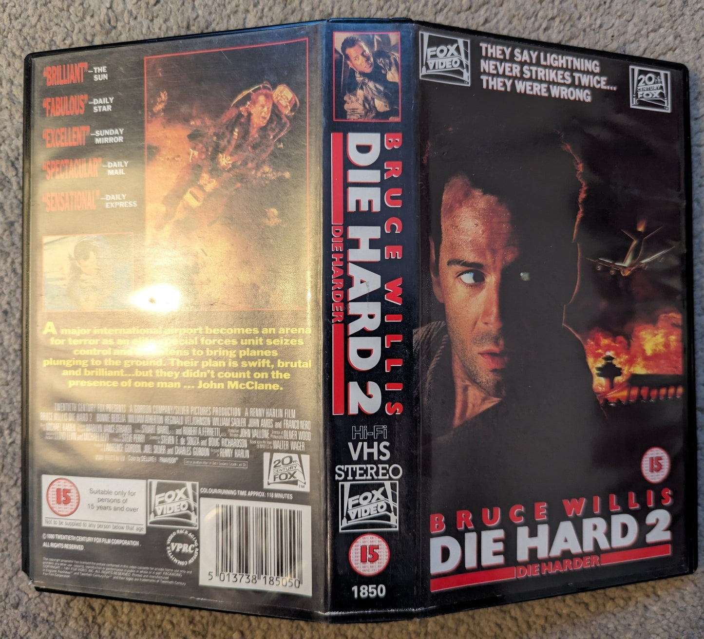 Die Hard 2 (1990) VHS Video - Flippin Retro Video Shop