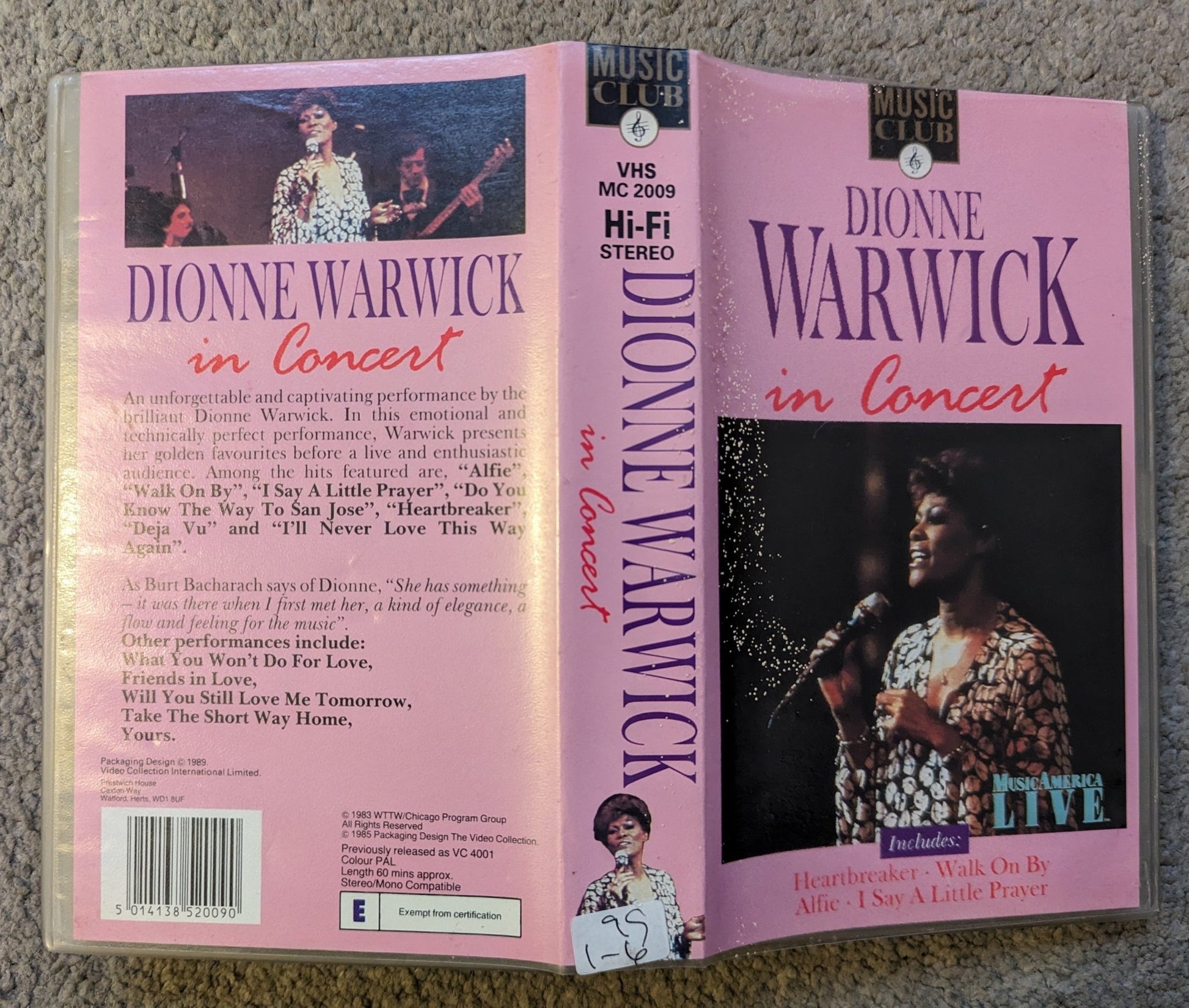 Dionne Warwick In Concert (1983) VHS Video - Flippin Retro Video Shop