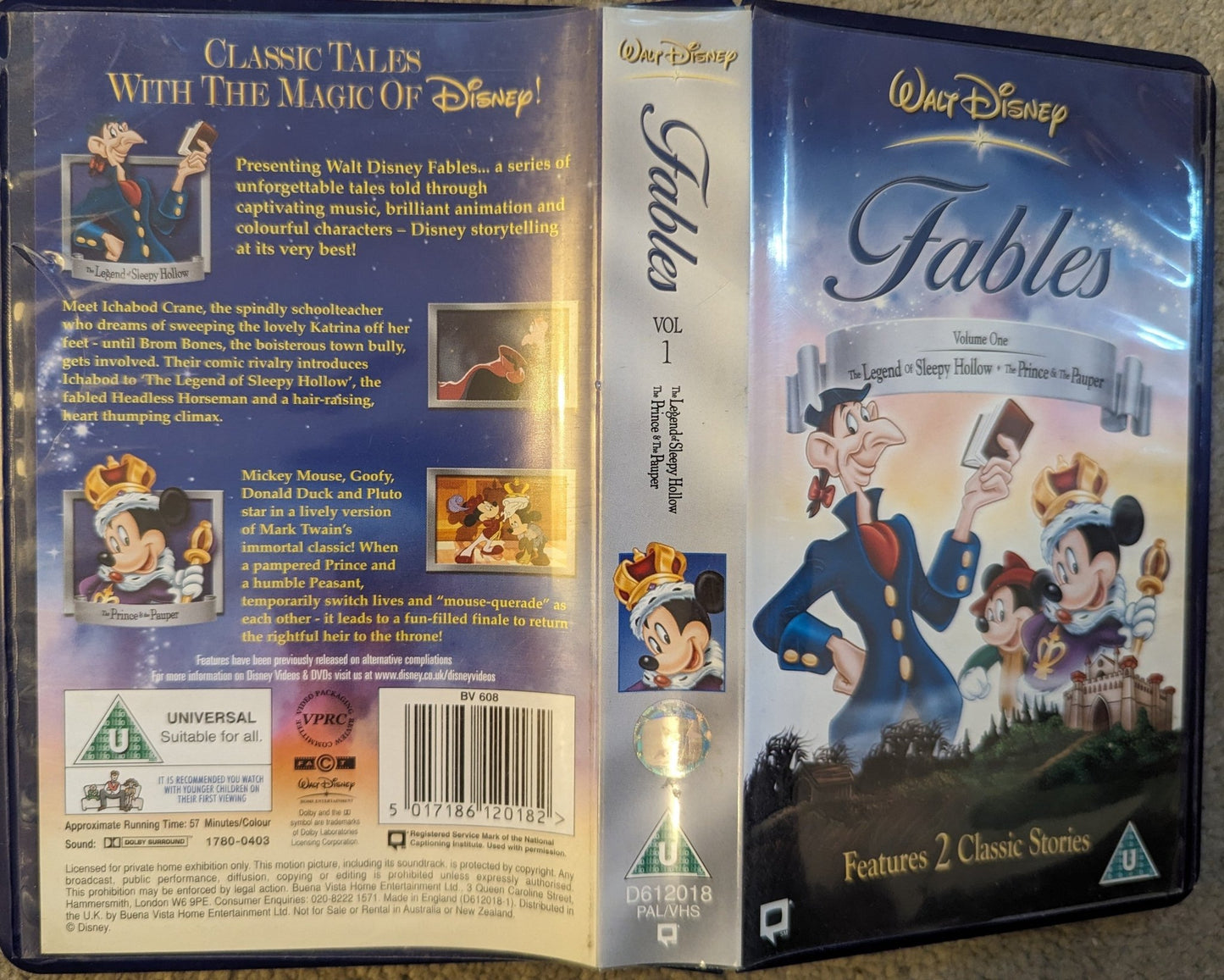 Disney Fables Volume 1 VHS Video - Flippin Retro Video Shop