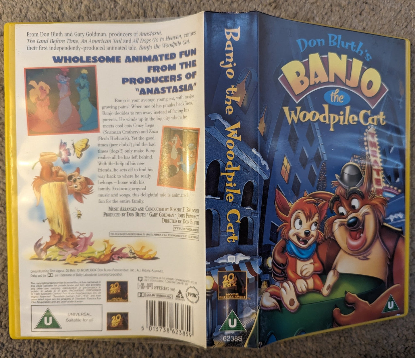 Don Bluths Banjo The Woodpile Cat VHS Video *sealed* - Flippin Retro Video Shop