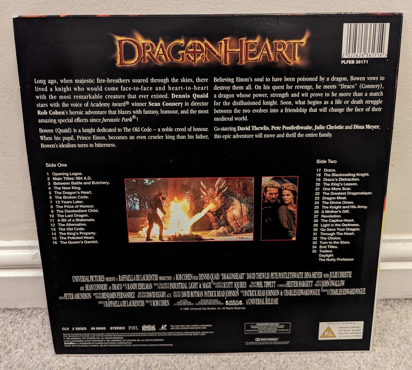 DragonHeart (1996) Laserdisc PAL - Flippin Retro Video Shop