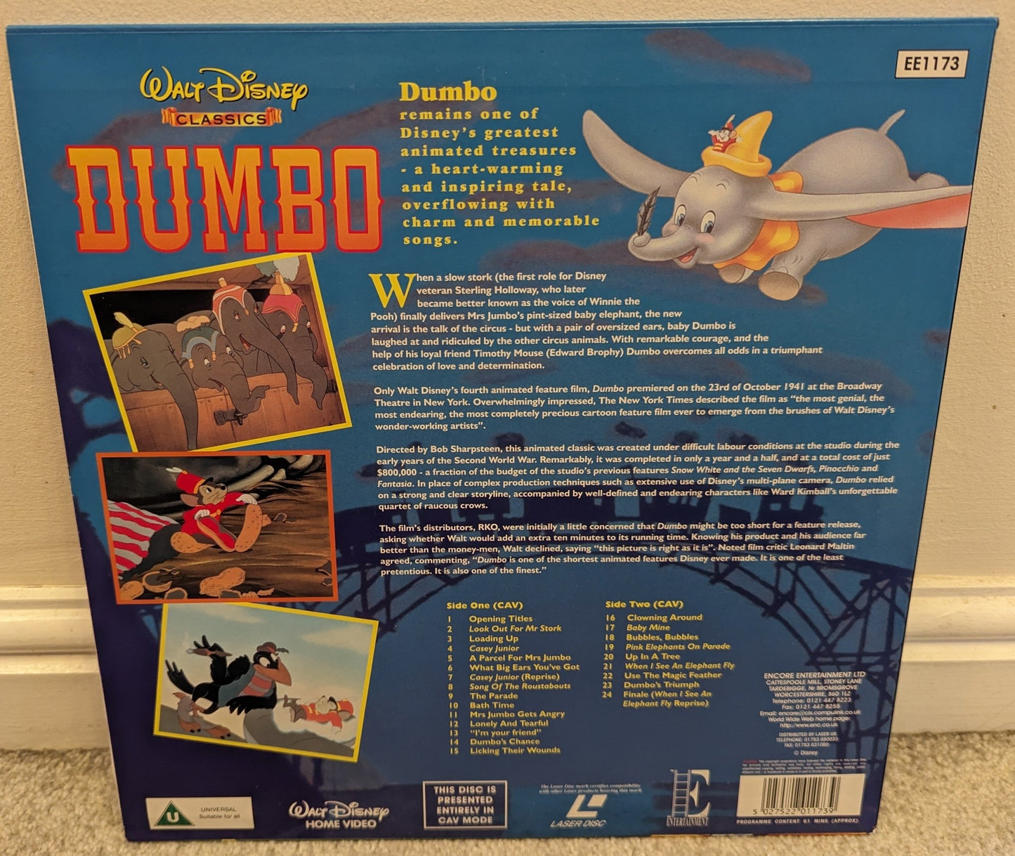 Dumbo (1941) Laserdisc PAL - Flippin Retro Video Shop