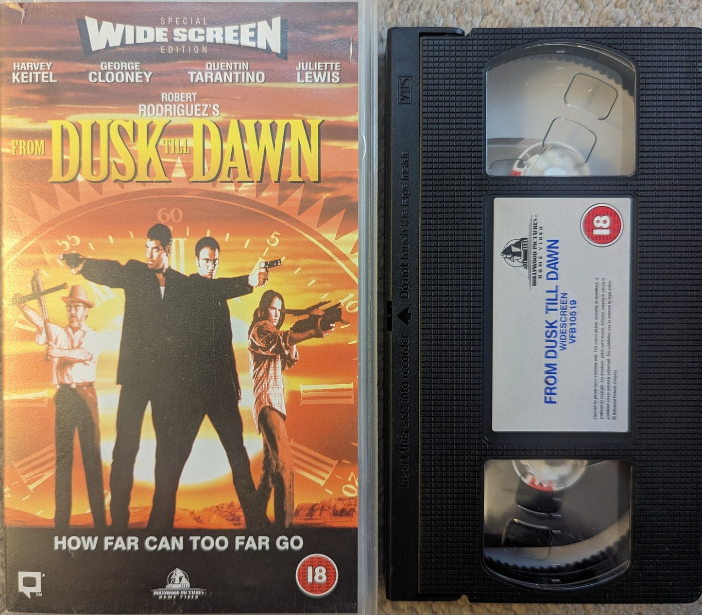 Dusk Til Dawn (1996) VHS Video Wide - screen - Flippin Retro Video Shop