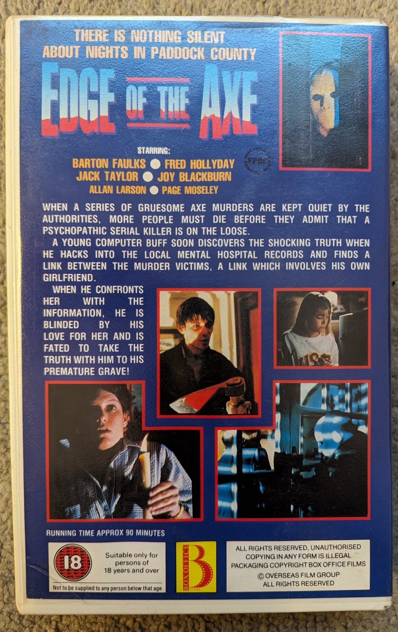 Edge Of The Axe (1988) VHS Video Ex Rental - Flippin Retro Video Shop