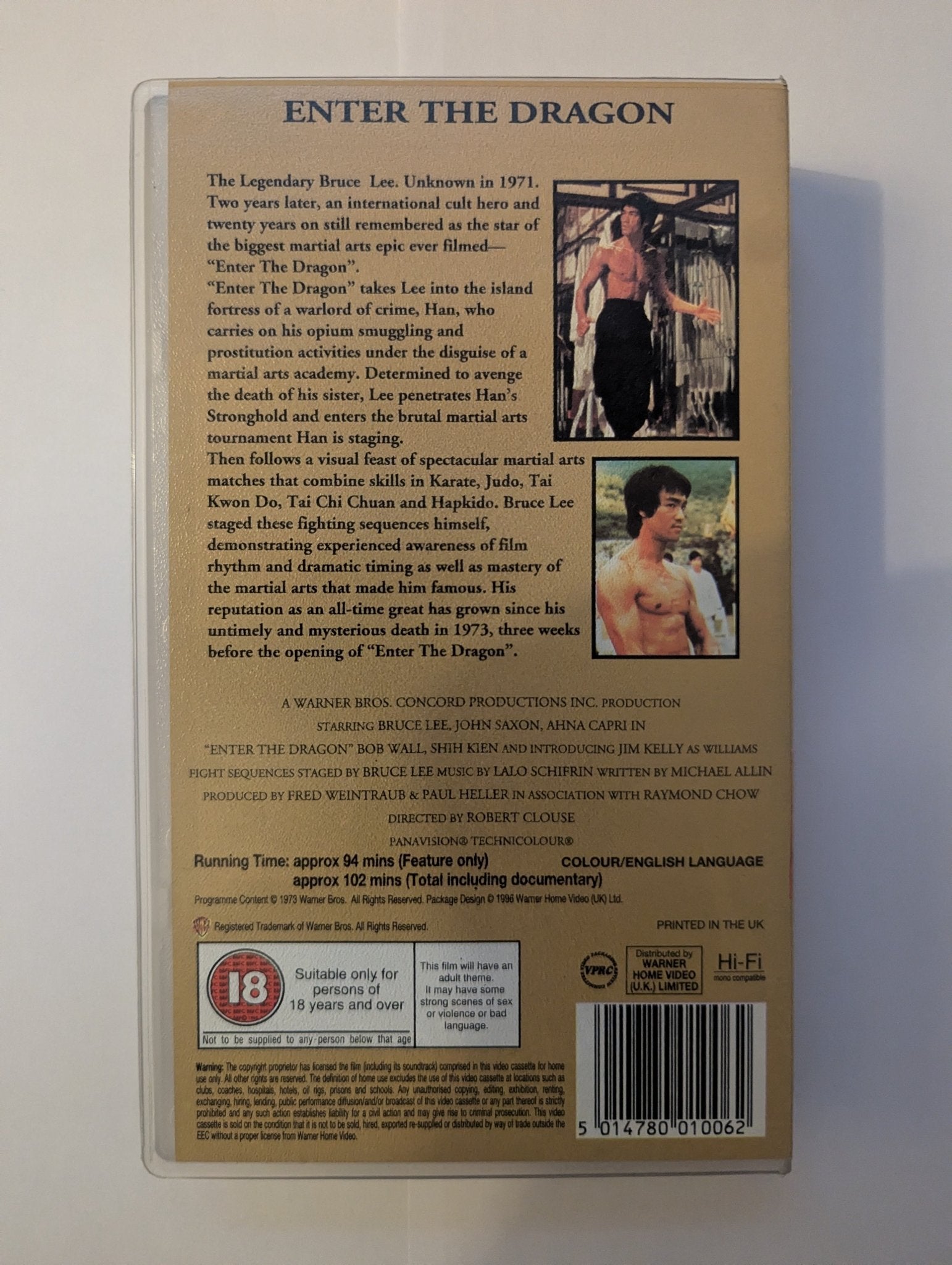 Enter The Dragon (1973) VHS Video - Flippin Retro Video Shop