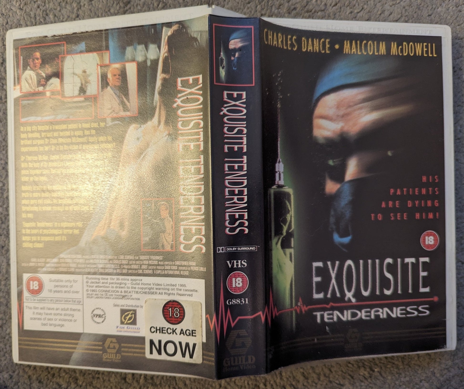 Exquisite Tenderness (1995) VHS Video Ex Rental - Flippin Retro Video Shop