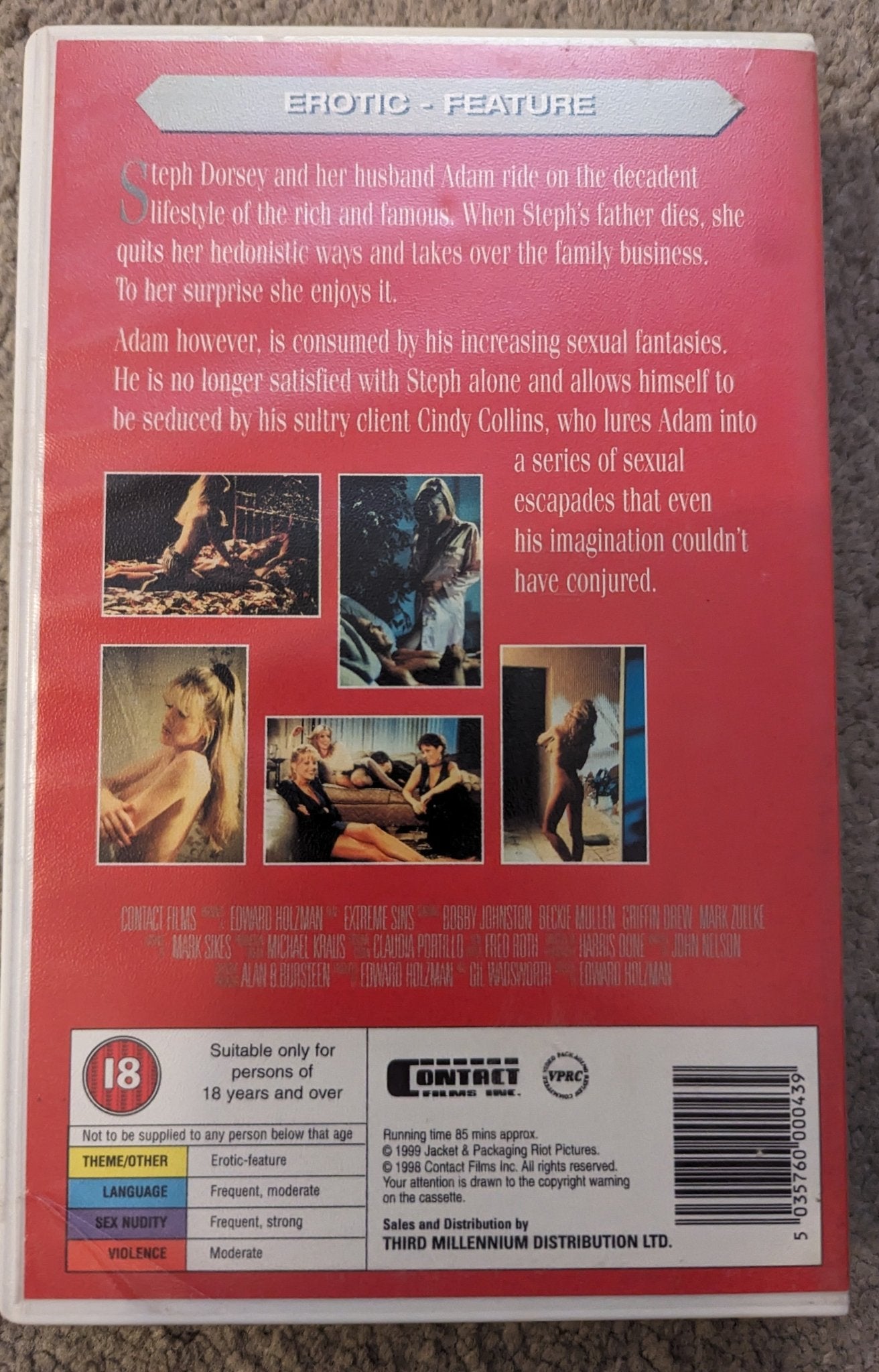 Extreme Sins (1998) VHS Video Ex Rental - Flippin Retro Video Shop