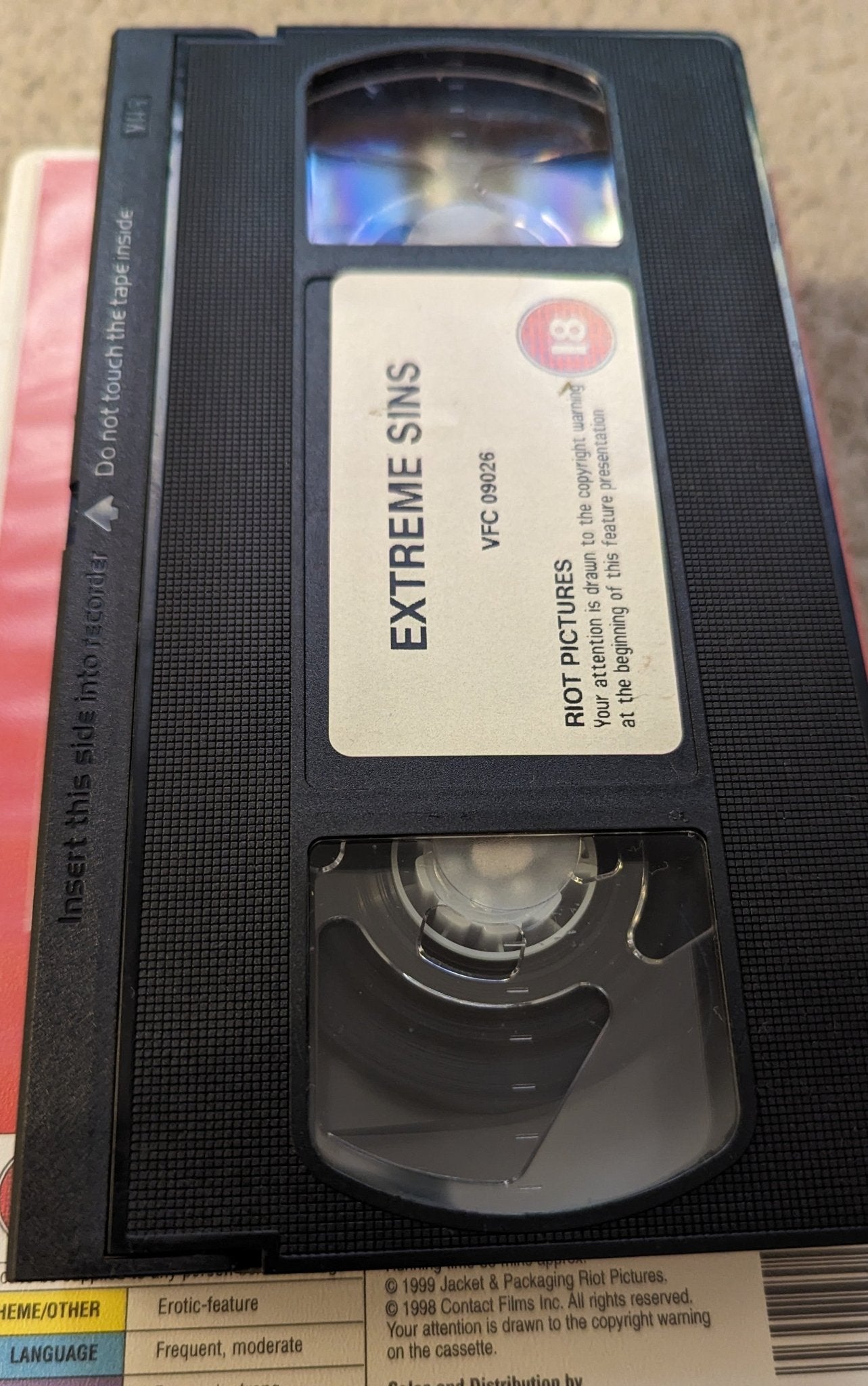 Extreme Sins (1998) VHS Video Ex Rental - Flippin Retro Video Shop