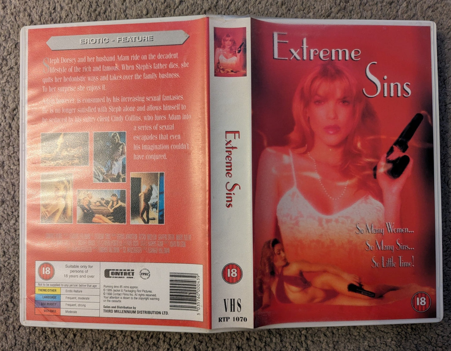 Extreme Sins (1998) VHS Video Ex Rental - Flippin Retro Video Shop