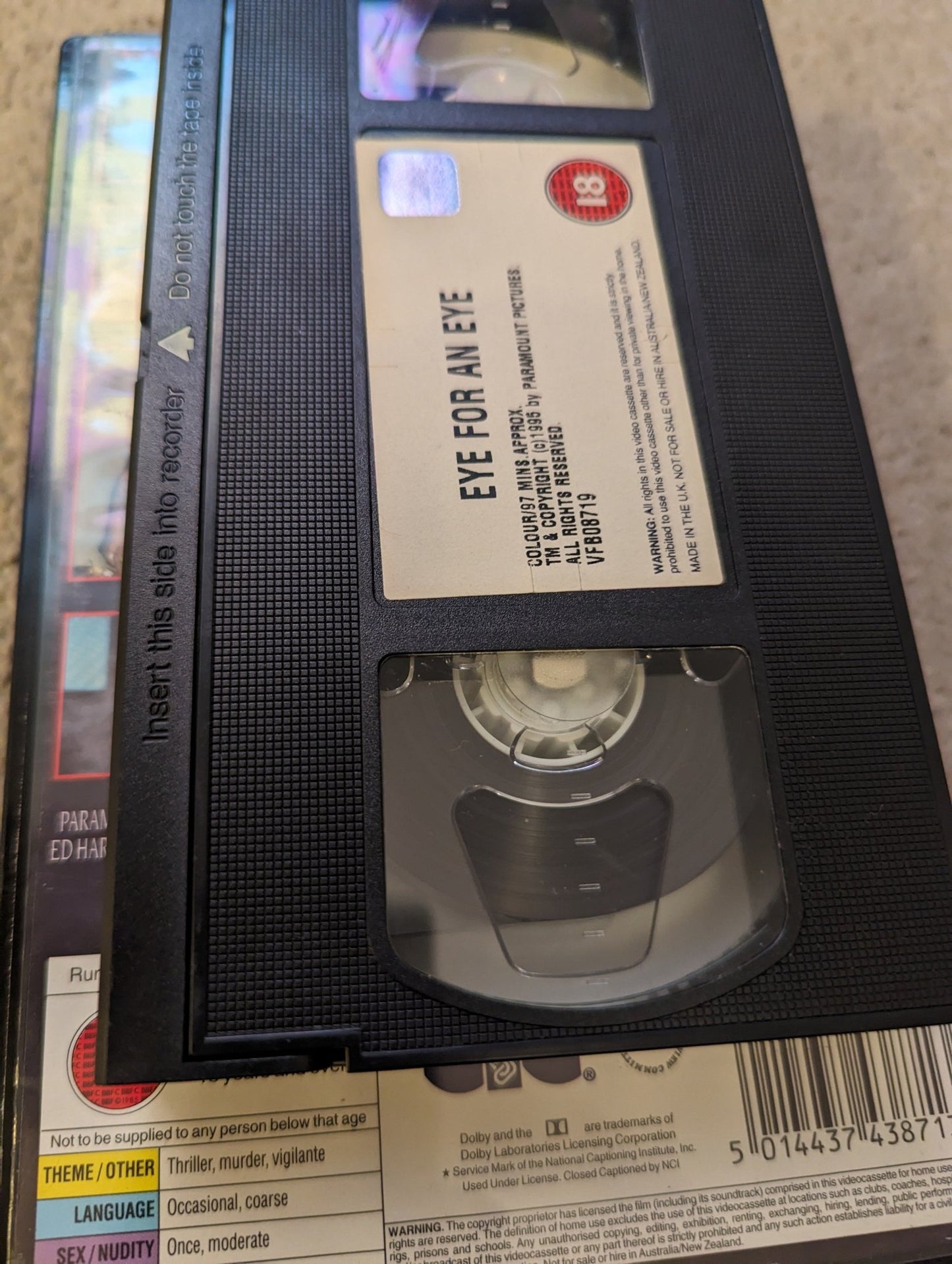 Eye For An Eye (1996) VHS Video Ex Rental - Flippin Retro Video Shop