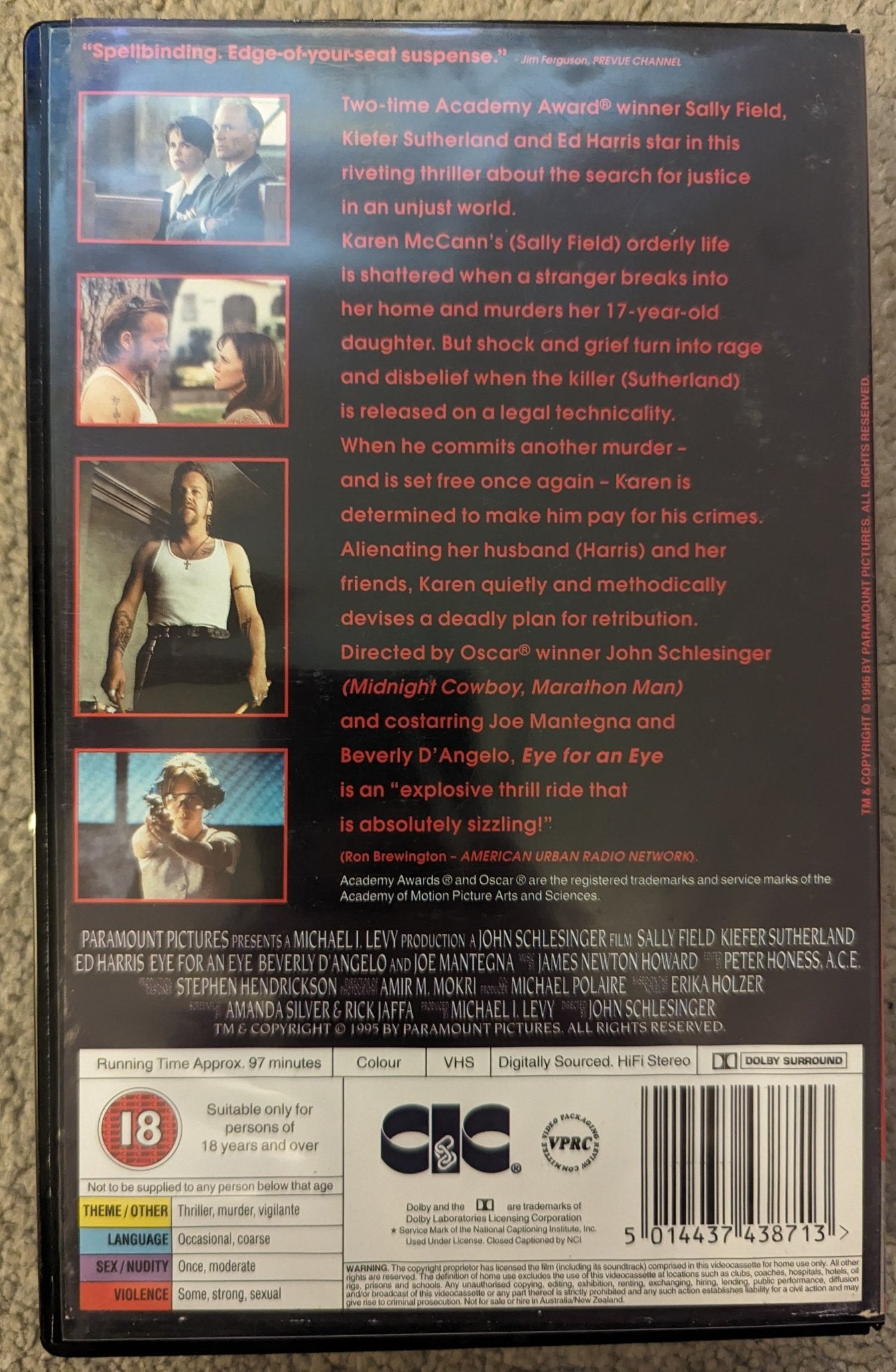 Eye For An Eye (1996) VHS Video Ex Rental - Flippin Retro Video Shop