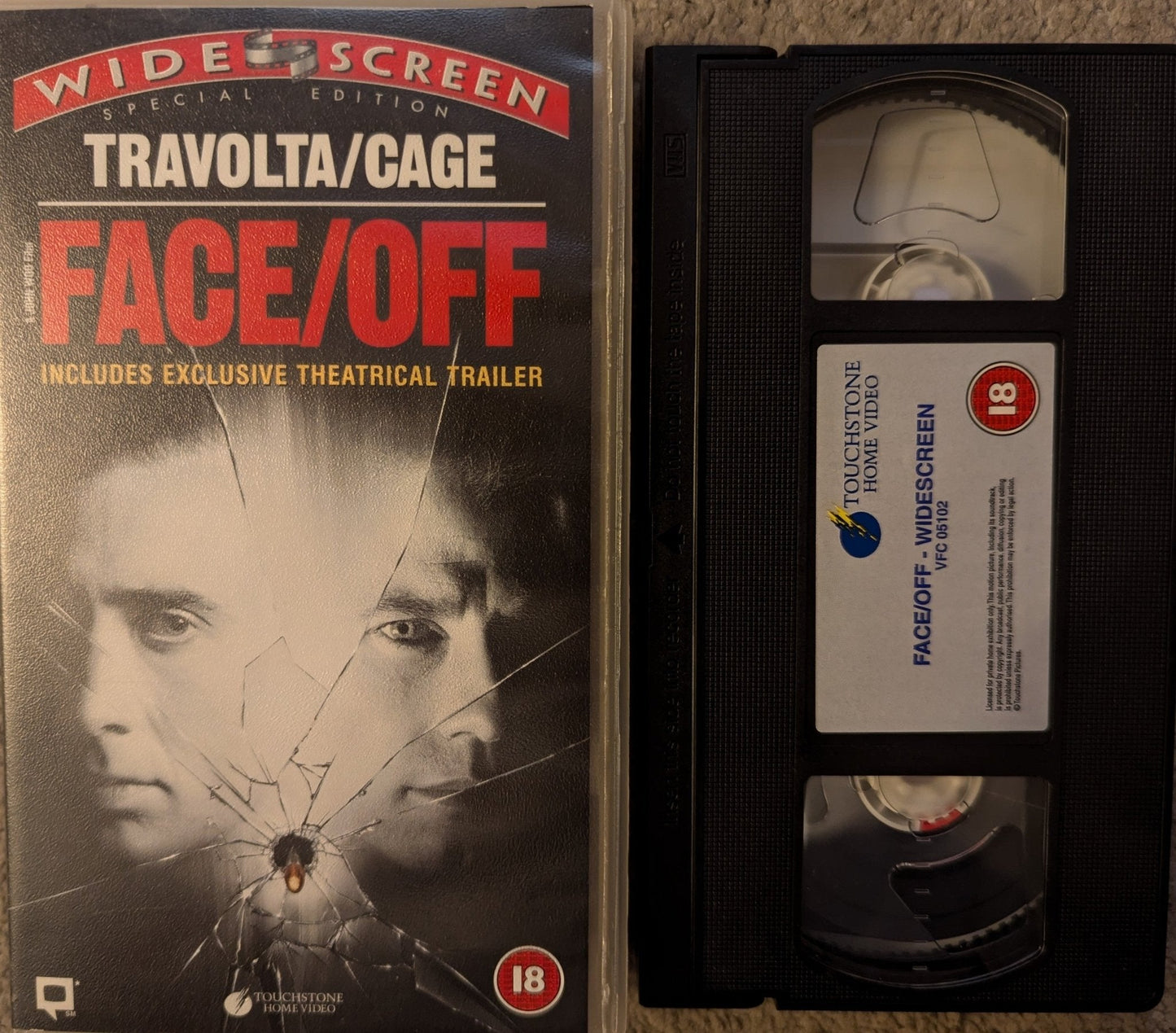 Face Off (1994) VHS Video Wide - screen - Flippin Retro Video Shop