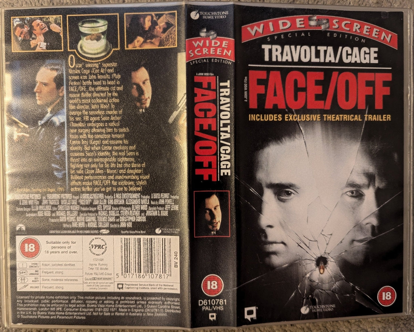 Face Off (1994) VHS Video Wide - screen - Flippin Retro Video Shop