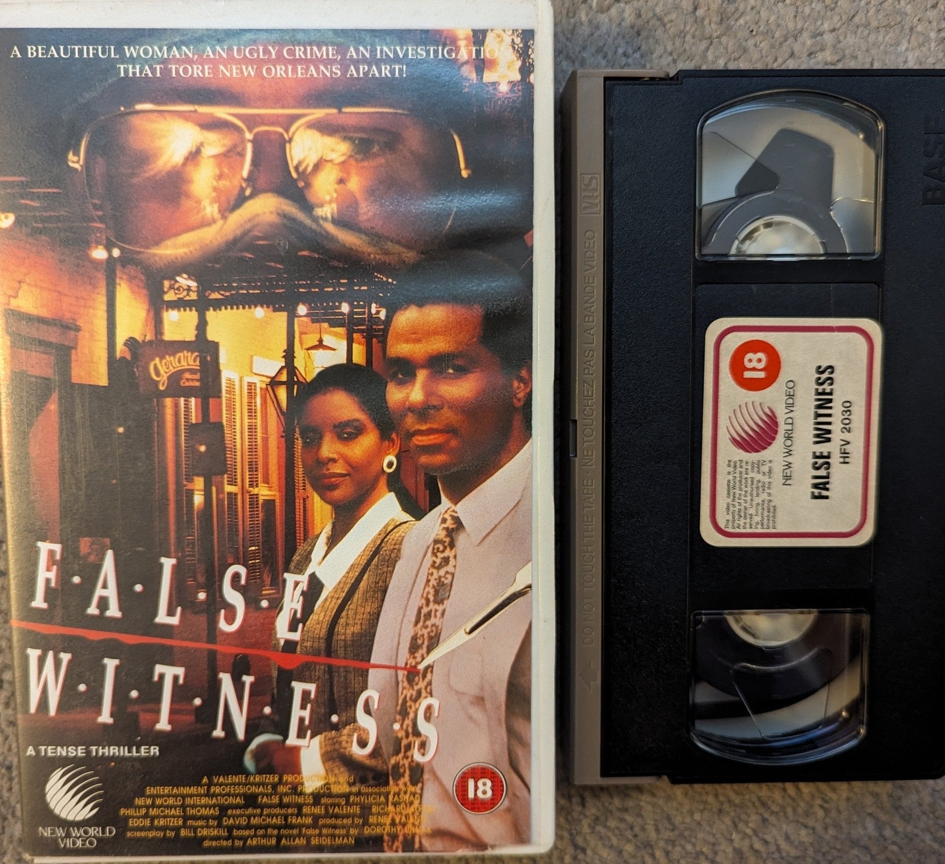 False Witness (1989) VHS Video Ex Rental - Flippin Retro Video Shop