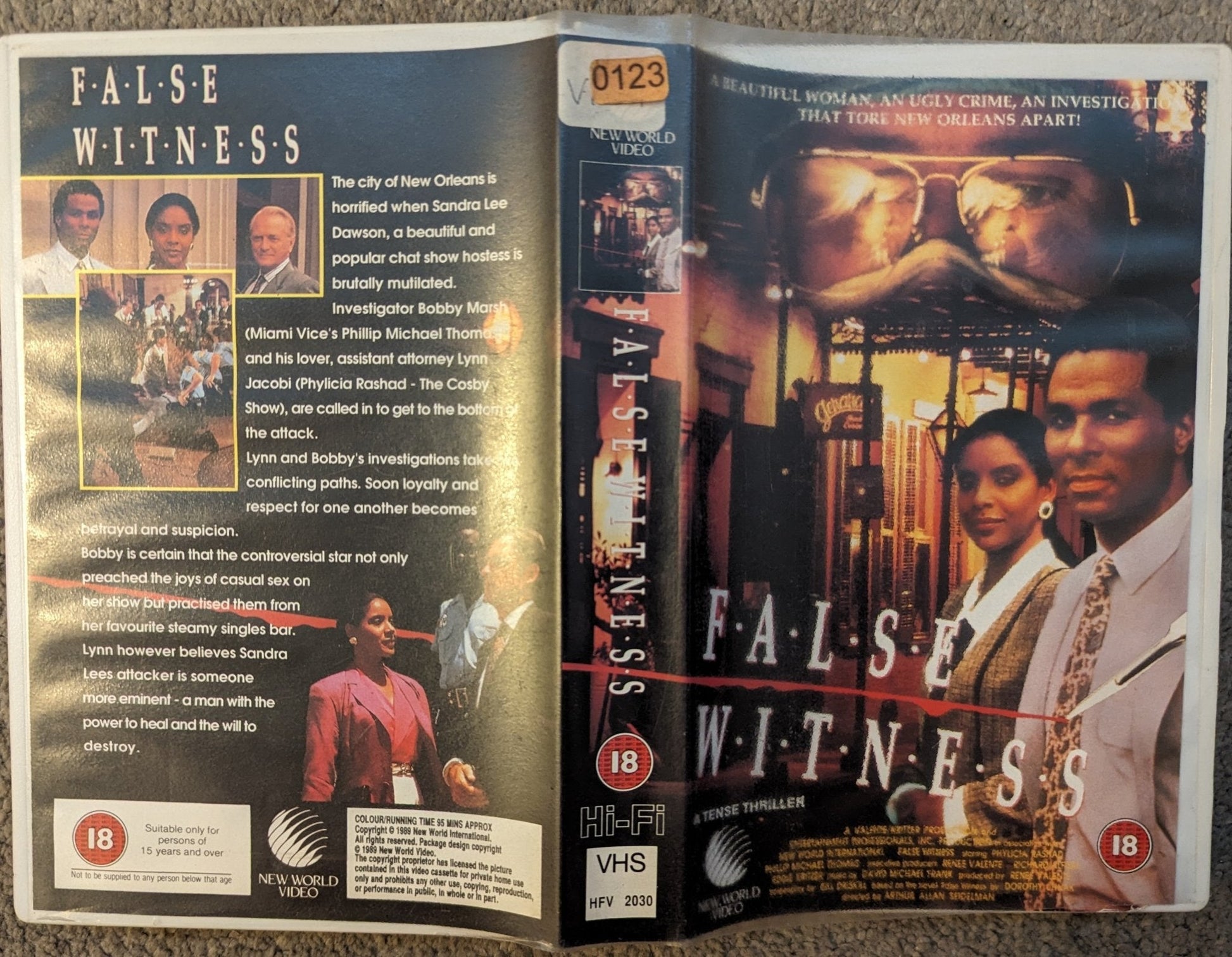 False Witness (1989) VHS Video Ex Rental - Flippin Retro Video Shop