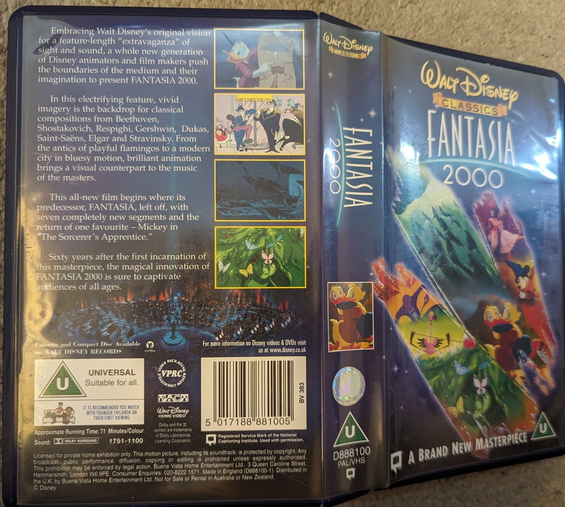 Fantasia 2000 (1999) VHS Video *Blue Case* - Flippin Retro Video Shop