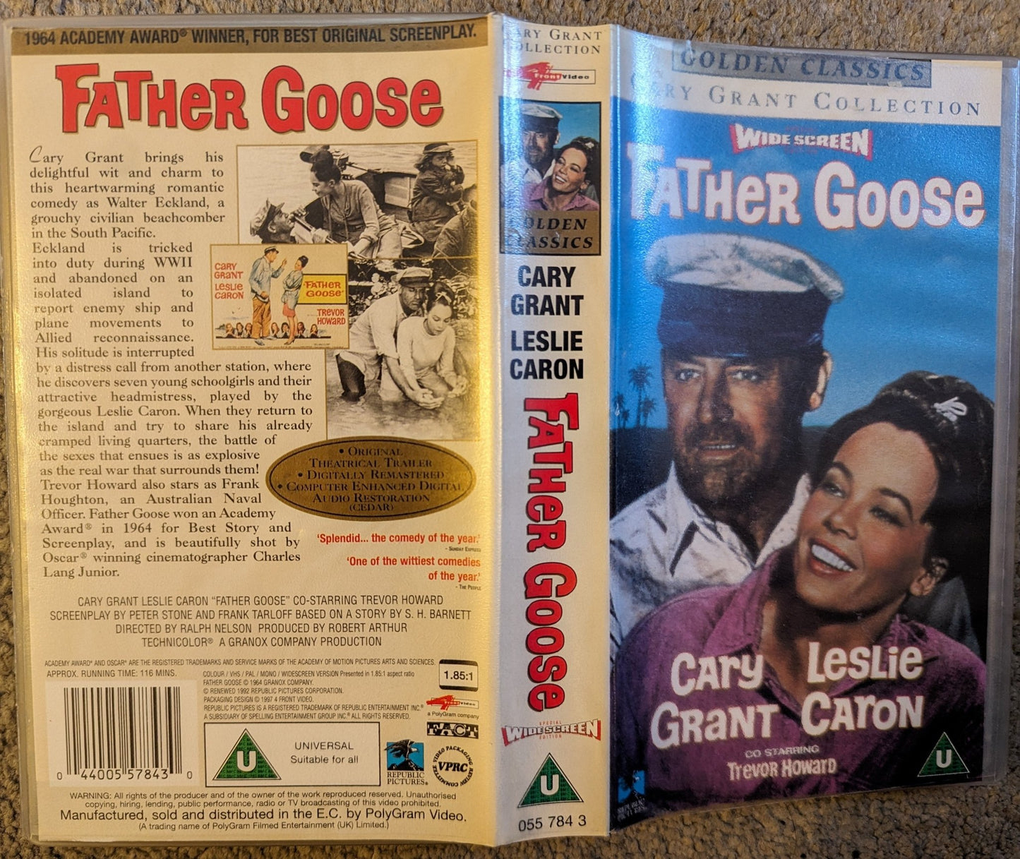 Father Goose (1964) VHS Video Wide - screen - Flippin Retro Video Shop