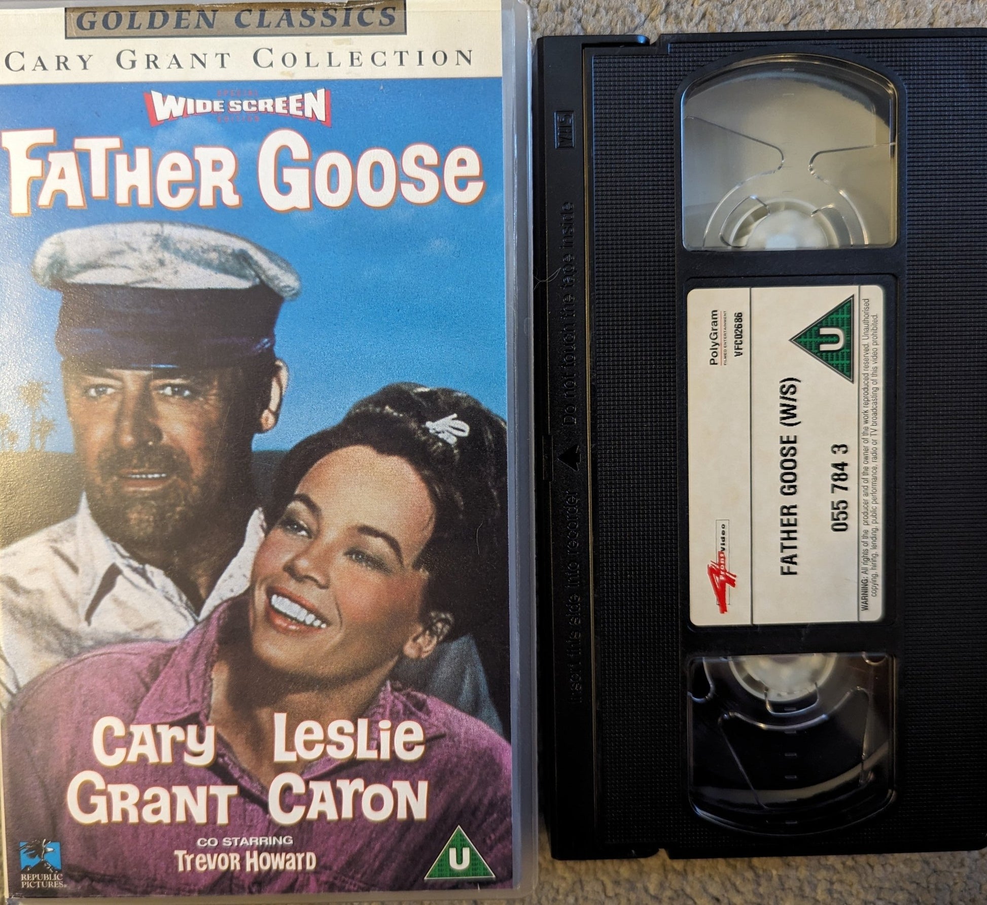 Father Goose (1964) VHS Video Wide - screen - Flippin Retro Video Shop