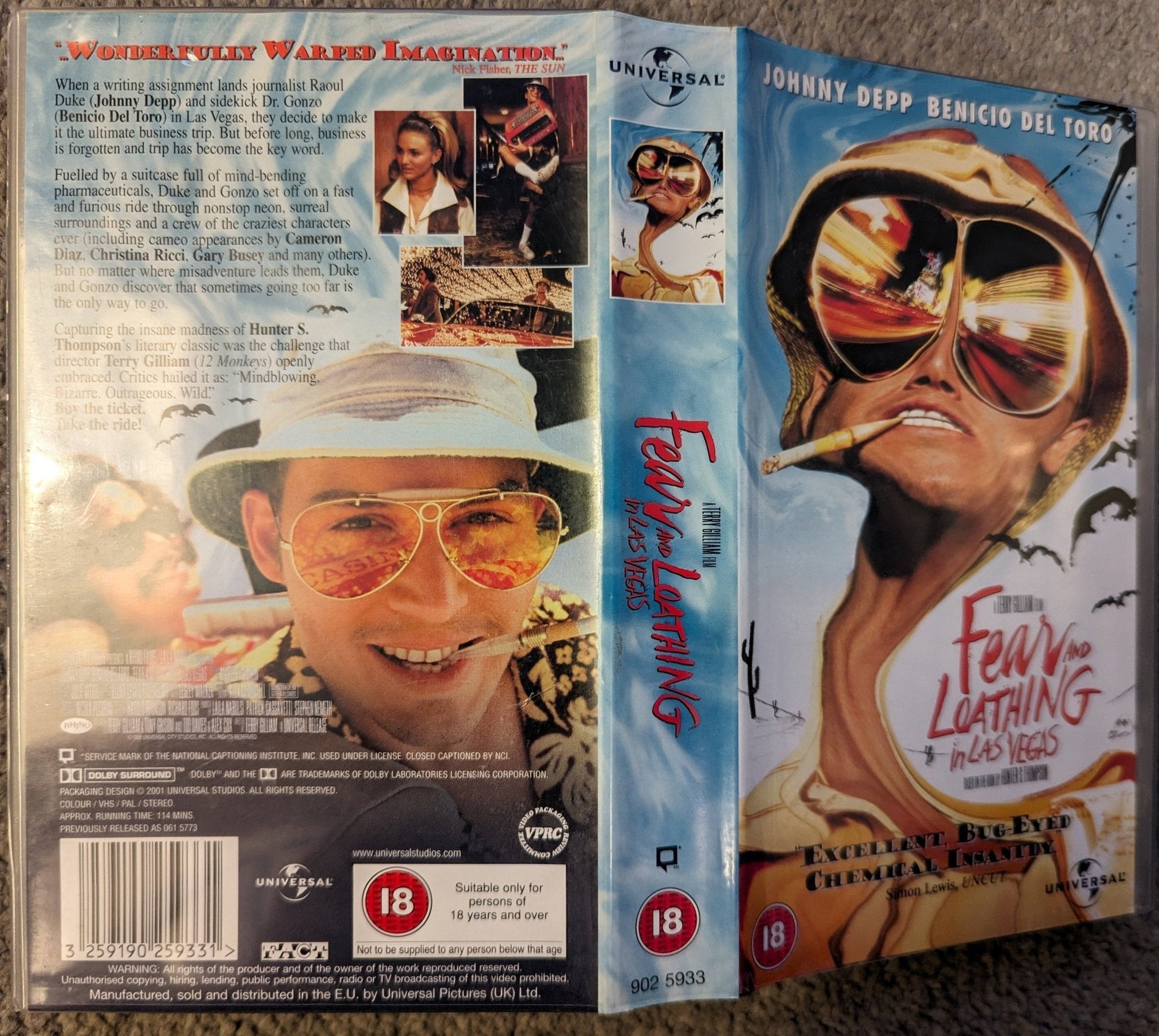 Fear and Loathing In Las Vegas (1998) VHS Video - Flippin Retro Video Shop