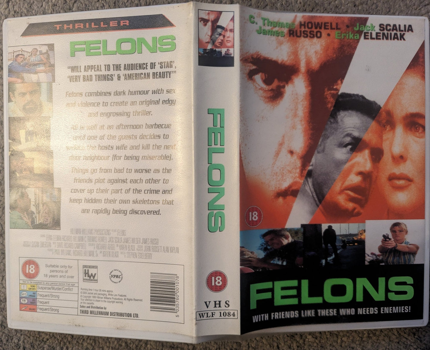 Felons (2000) VHS Video Ex Rental - Flippin Retro Video Shop