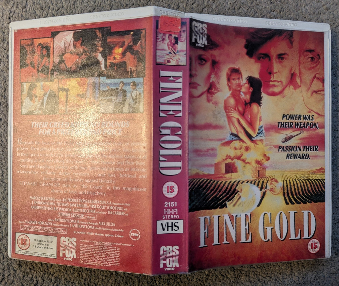 Fine Gold (1989) VHS Video Ex Rental - Flippin Retro Video Shop