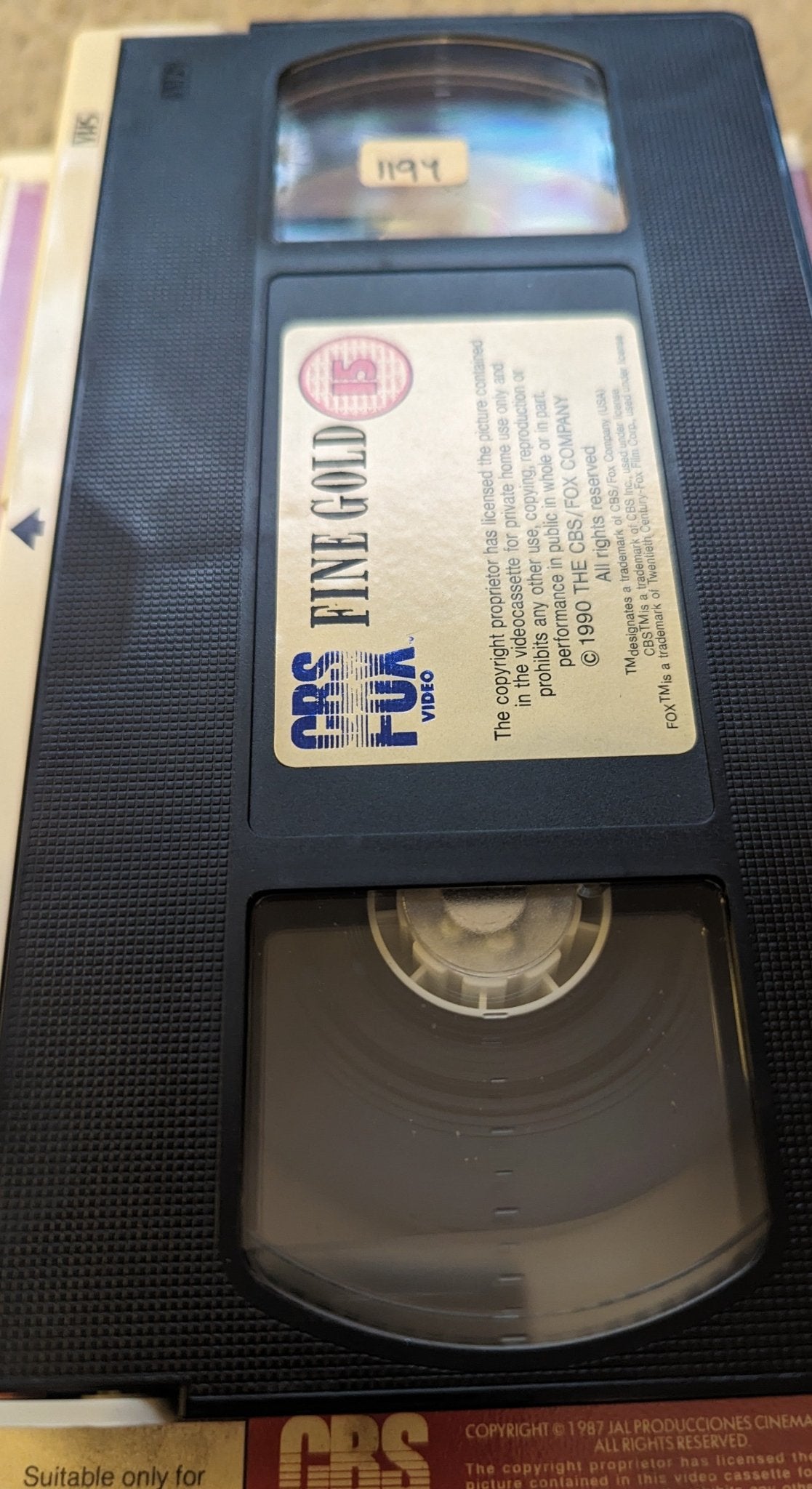 Fine Gold (1989) VHS Video Ex Rental - Flippin Retro Video Shop