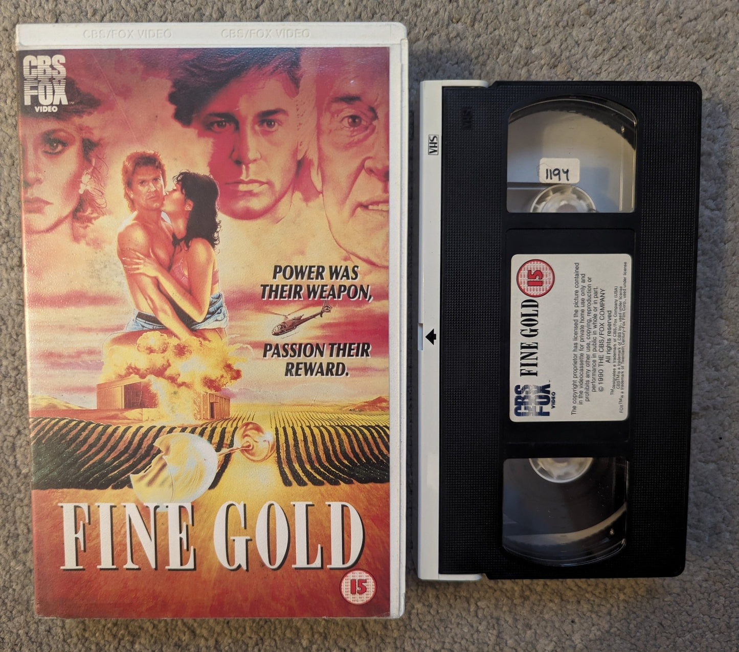 Fine Gold (1989) VHS Video Ex Rental - Flippin Retro Video Shop