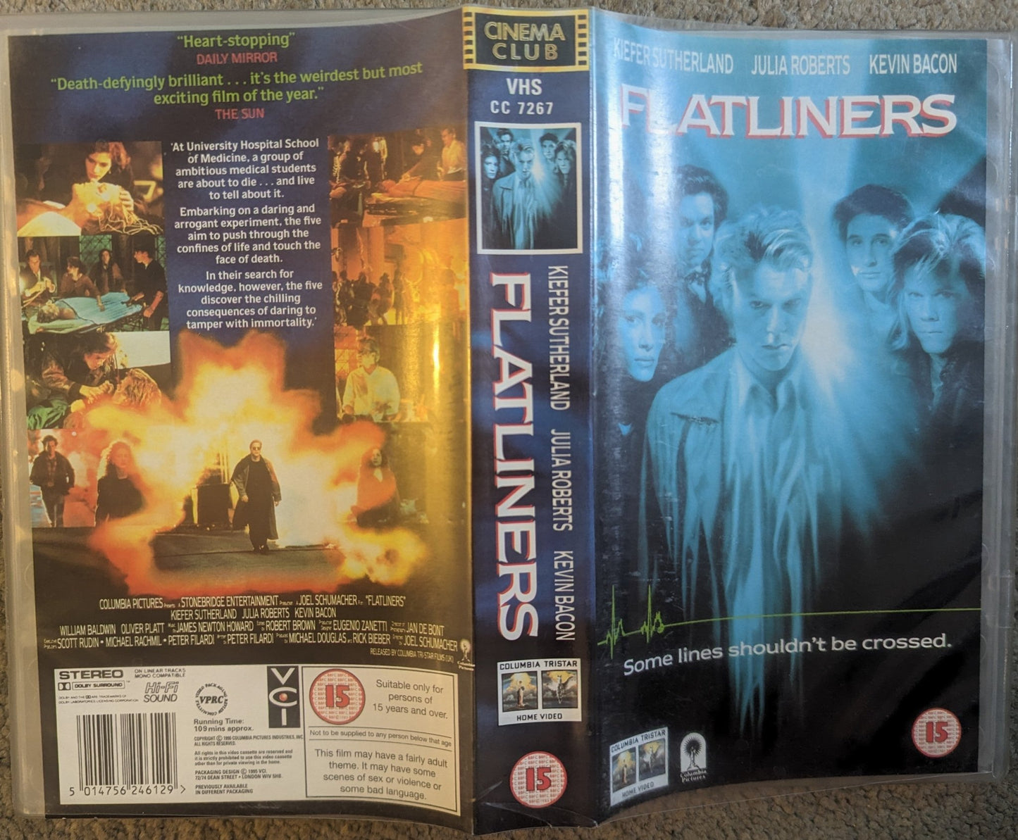 Flatliners (1990) VHS Video Cinema Club - Flippin Retro Video Shop