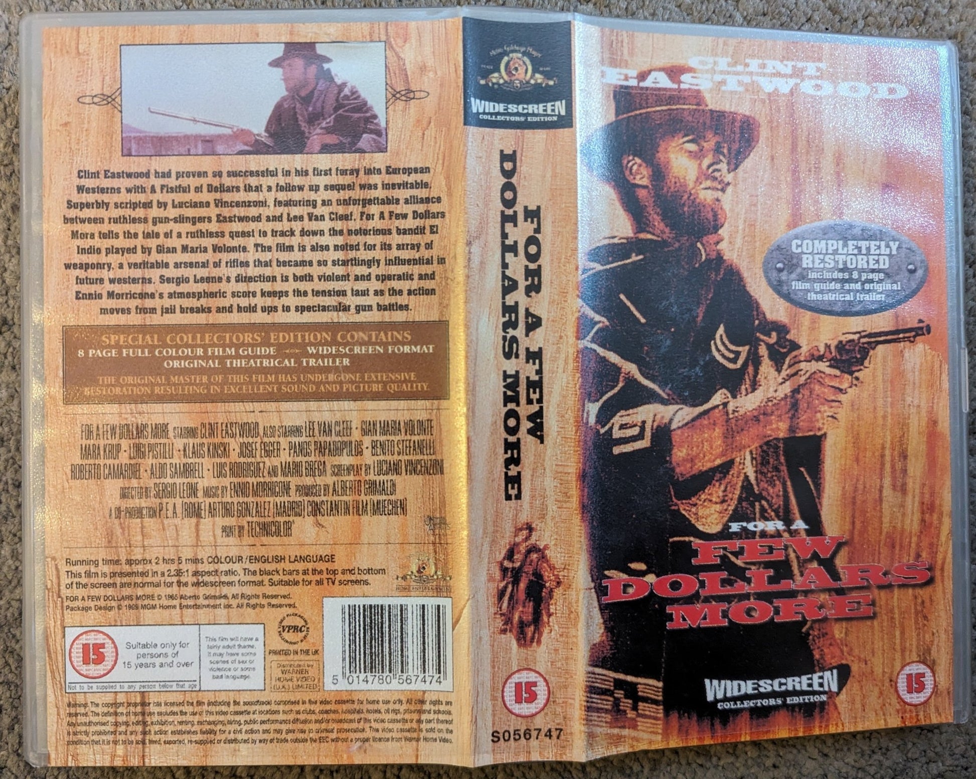 For A Few Dollars More (1965) VHS Video Wide - screen - Flippin Retro Video Shop