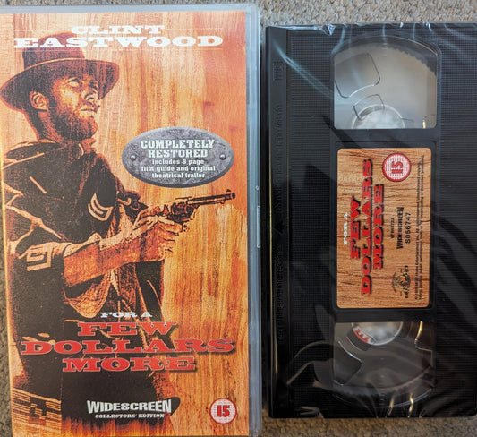 For A Few Dollars More (1965) VHS Video Wide - screen - Flippin Retro Video Shop