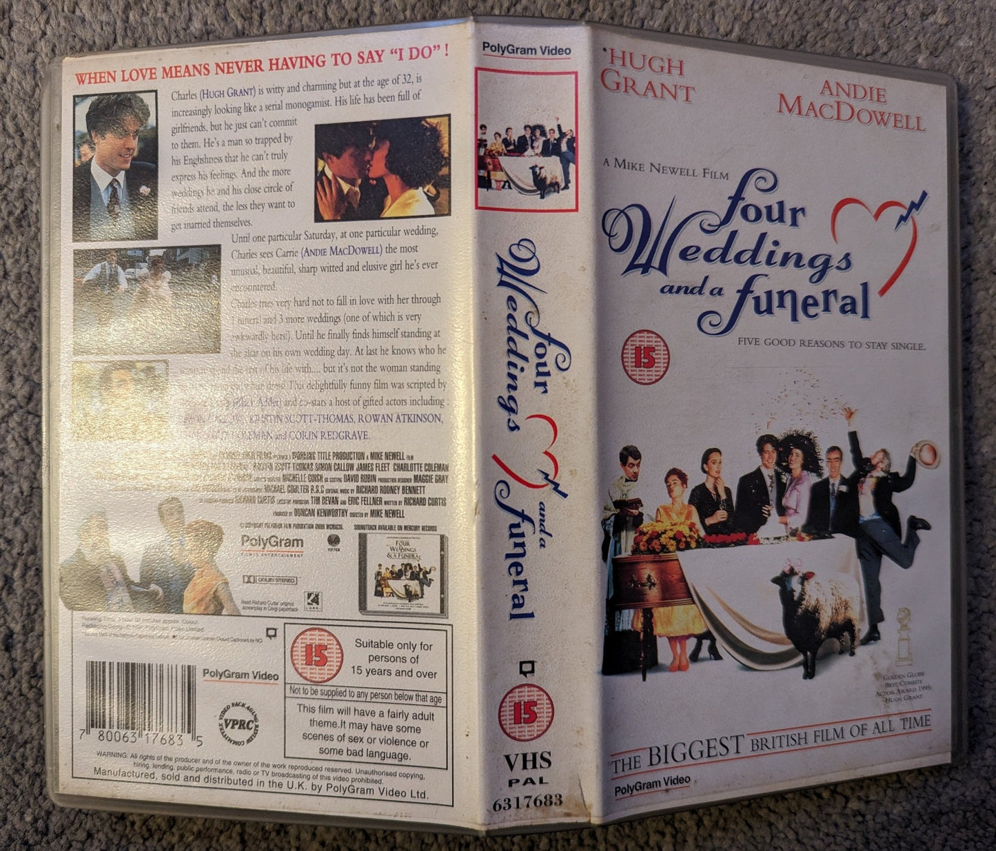 Four Weddings and a Funeral (1994) VHS Video - Flippin Retro Video Shop