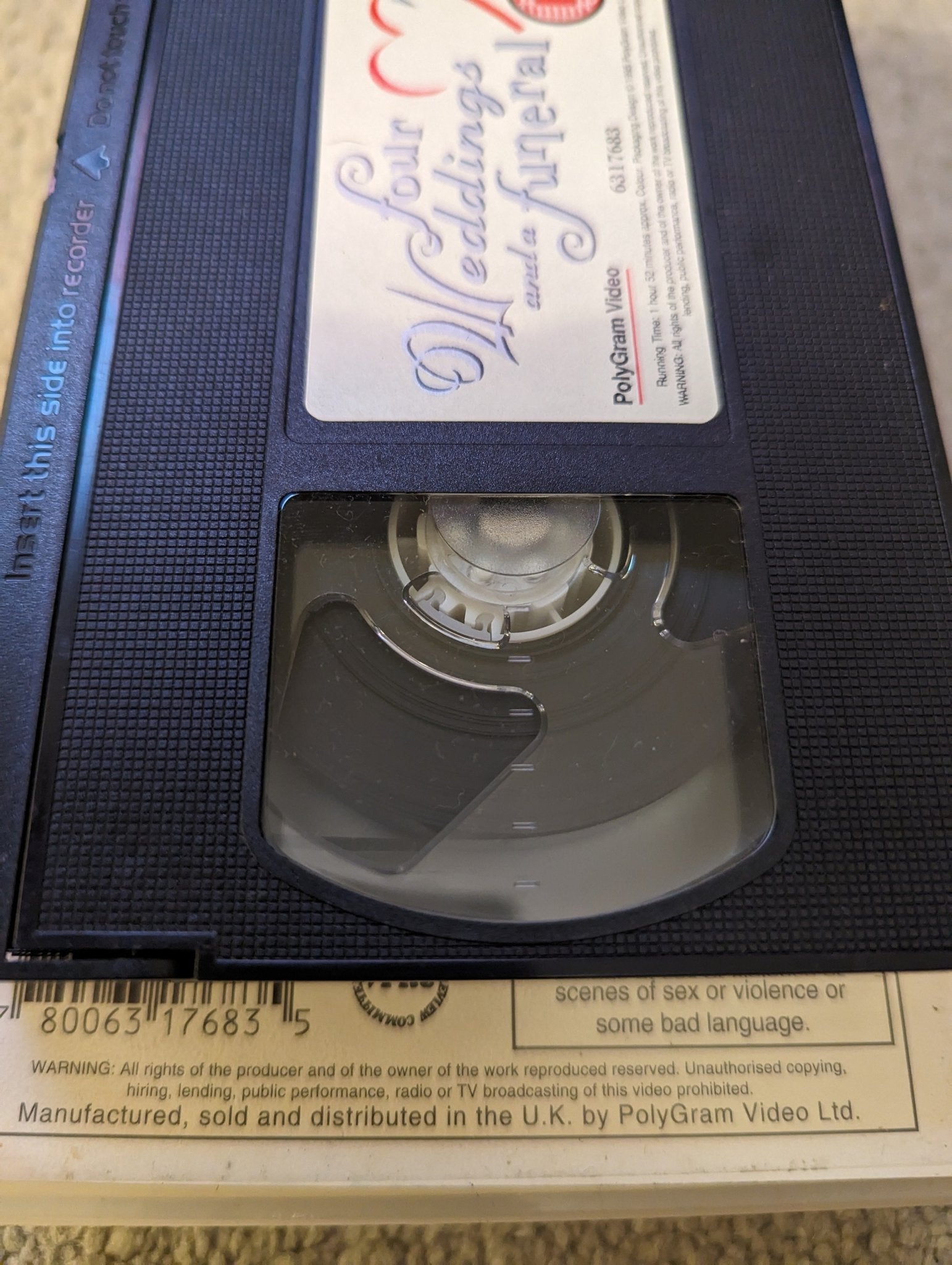 Four Weddings and a Funeral (1994) VHS Video - Flippin Retro Video Shop