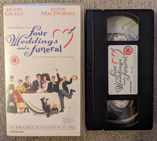 Four Weddings and a Funeral (1994) VHS Video - Flippin Retro Video Shop