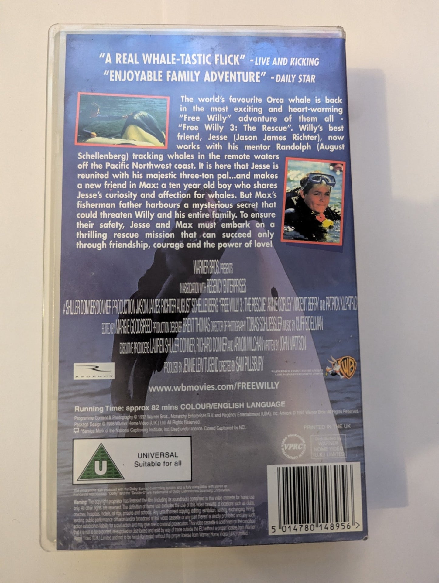 Free Willy 3 The Rescue (1997) VHS Video - Flippin Retro