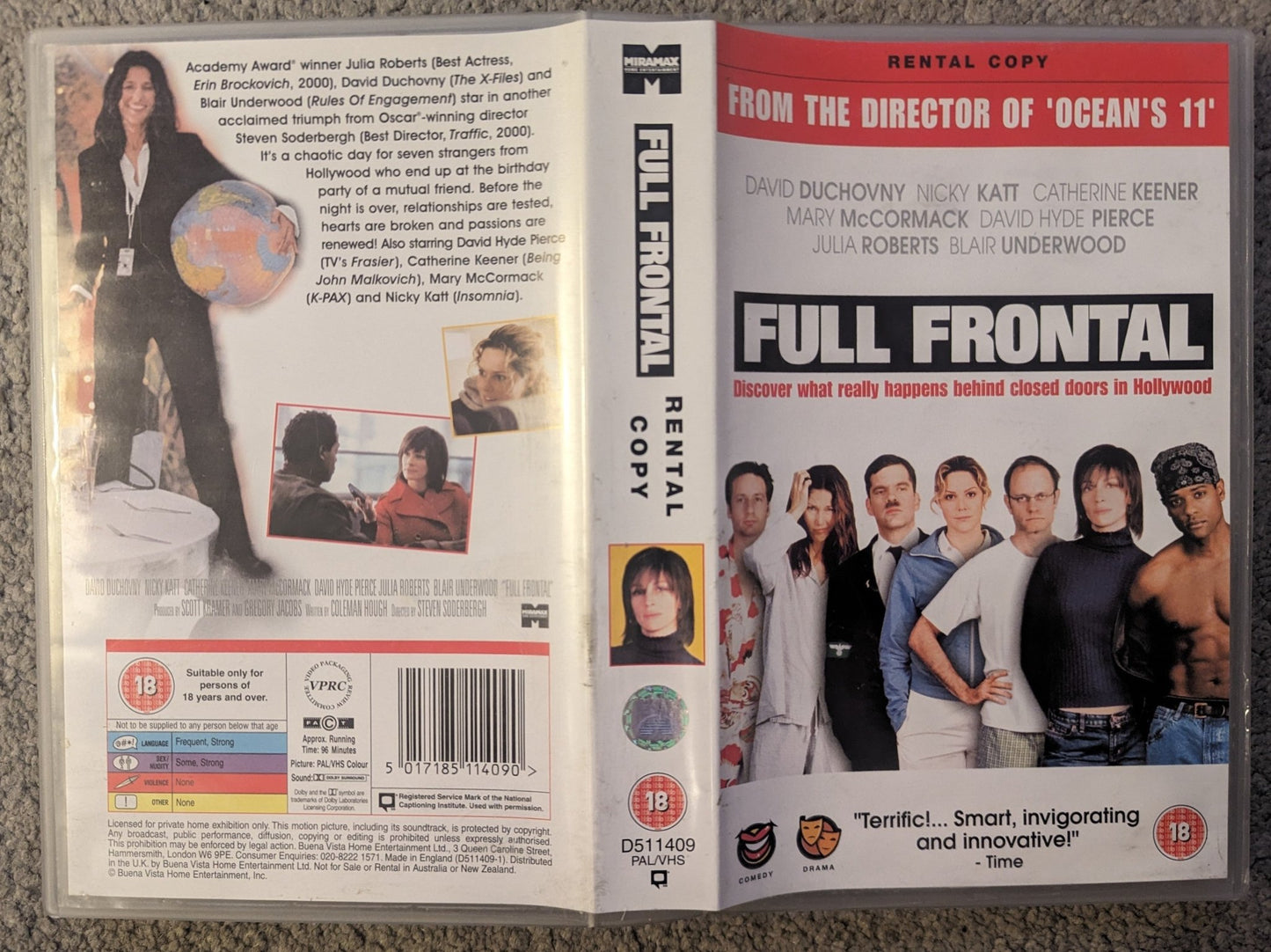 Full Frontal (2002) VHS Video Ex Rental - Flippin Retro Video Shop