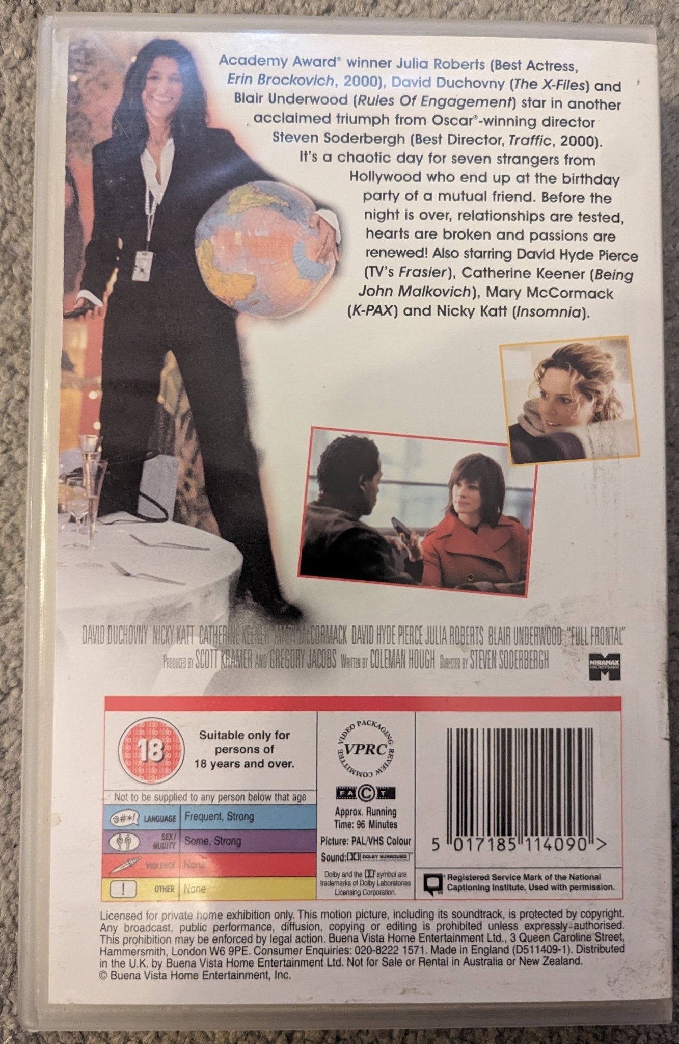 Full Frontal (2002) VHS Video Ex Rental - Flippin Retro Video Shop