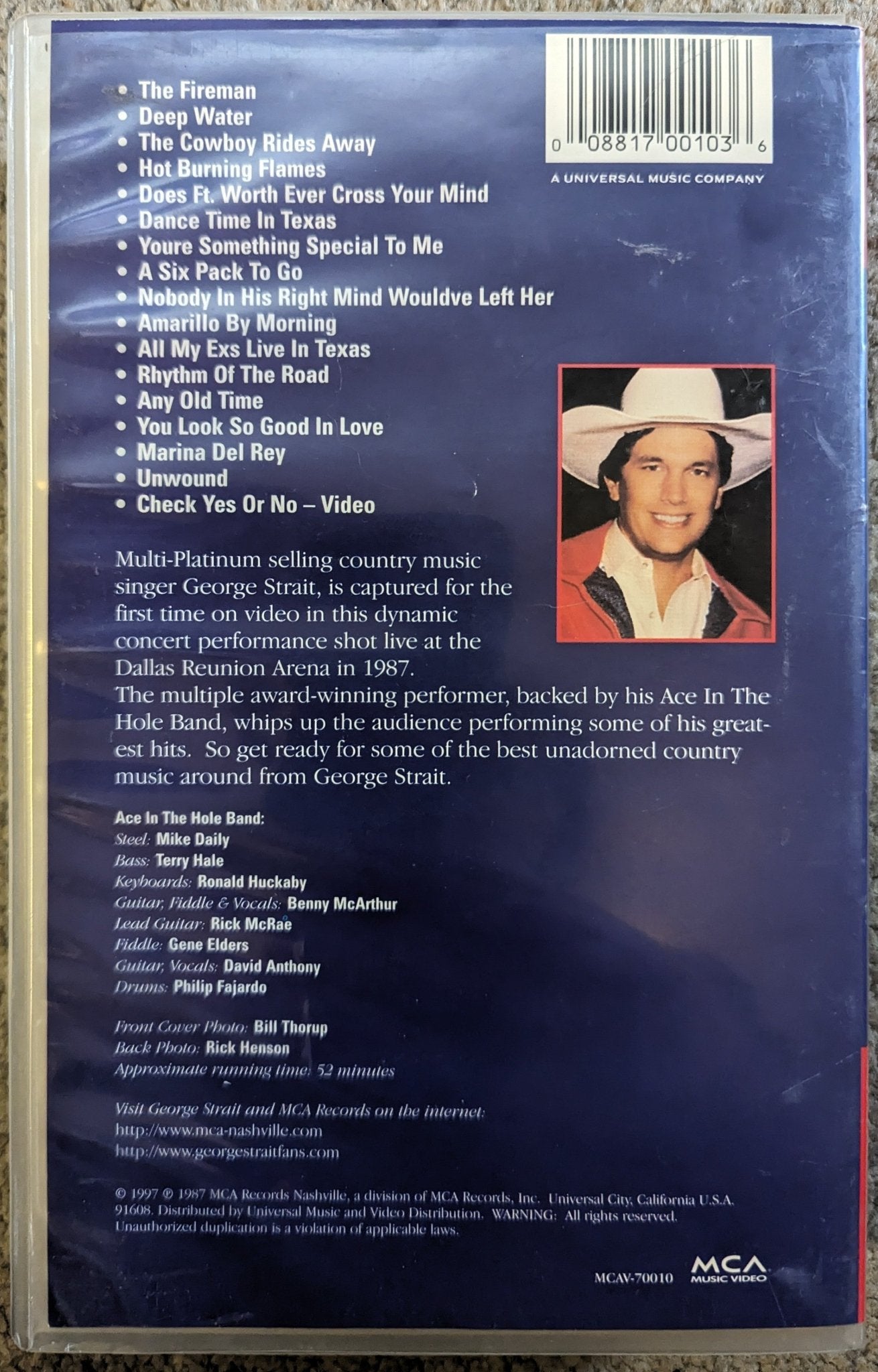 George Strait Live VHS Video Ex Rental - Flippin Retro Video Shop