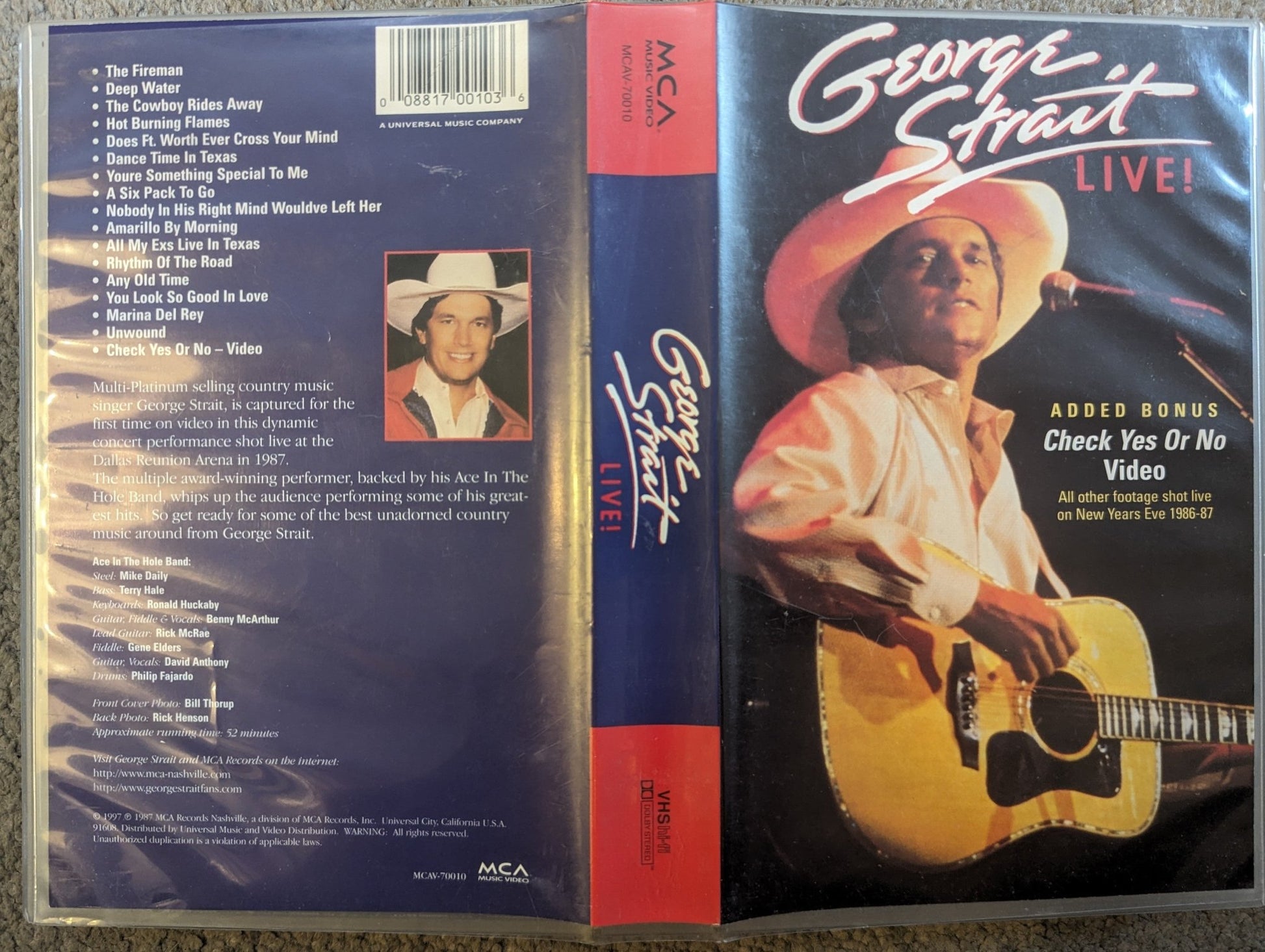 George Strait Live VHS Video Ex Rental - Flippin Retro Video Shop