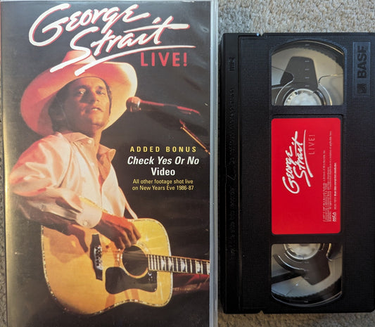 George Strait Live VHS Video Ex Rental - Flippin Retro Video Shop