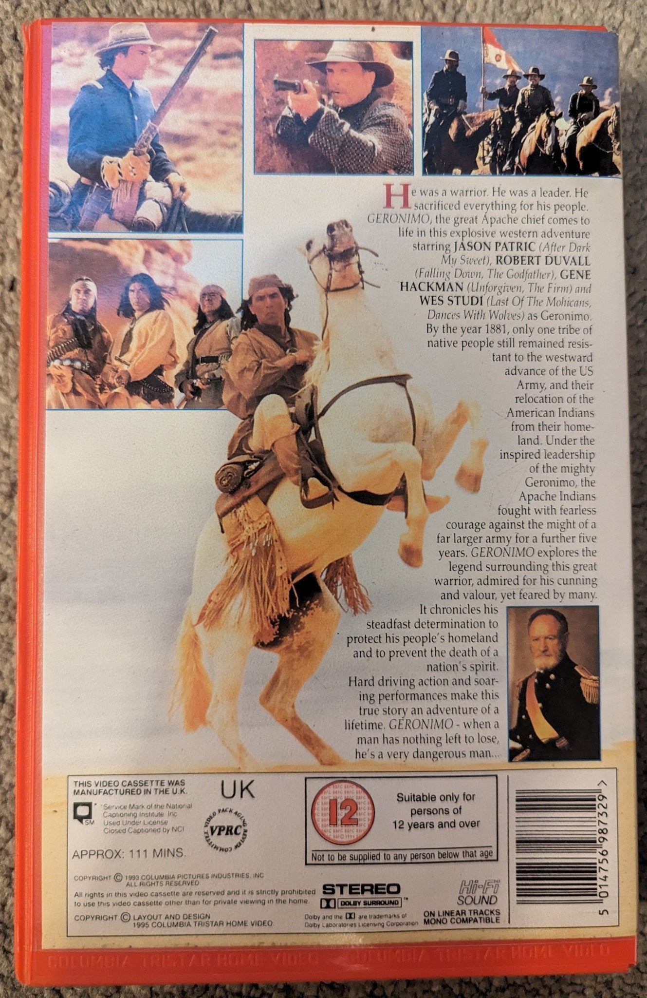 Geronimo (1993) VHS Video Ex Rental - Flippin Retro Video Shop