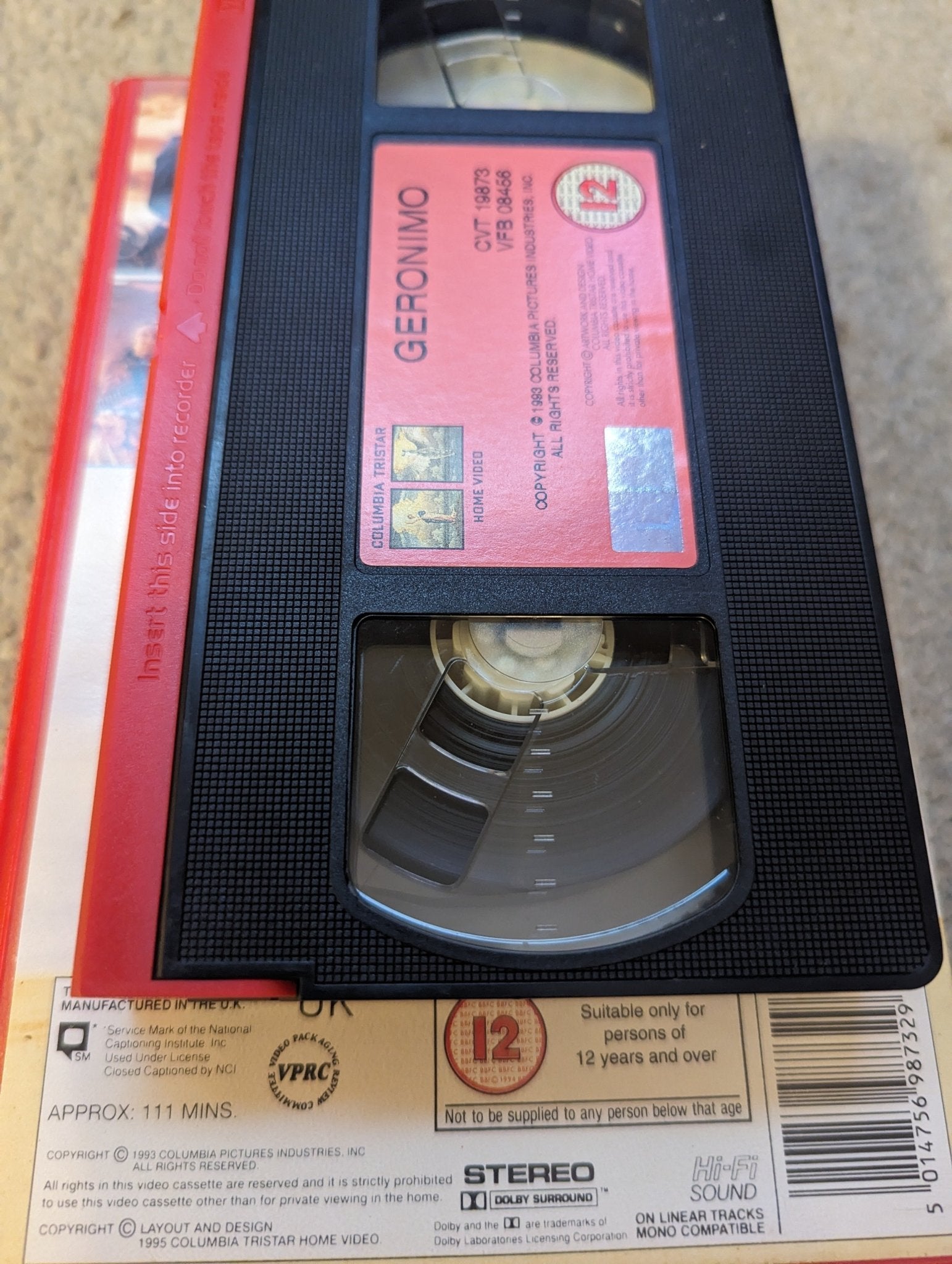 Geronimo (1993) VHS Video Ex Rental - Flippin Retro Video Shop