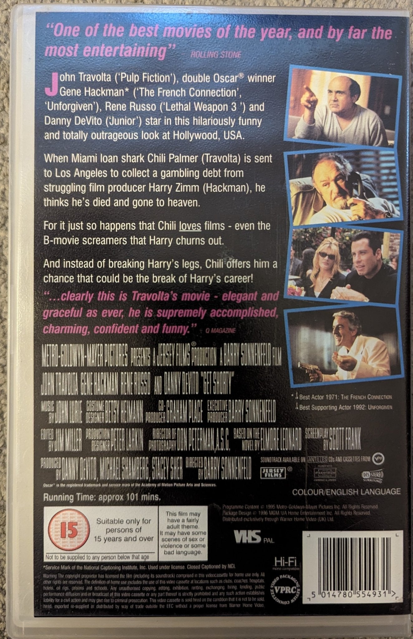 Get Shorty (1995) VHS Video Ex Rental - Flippin Retro Video Shop