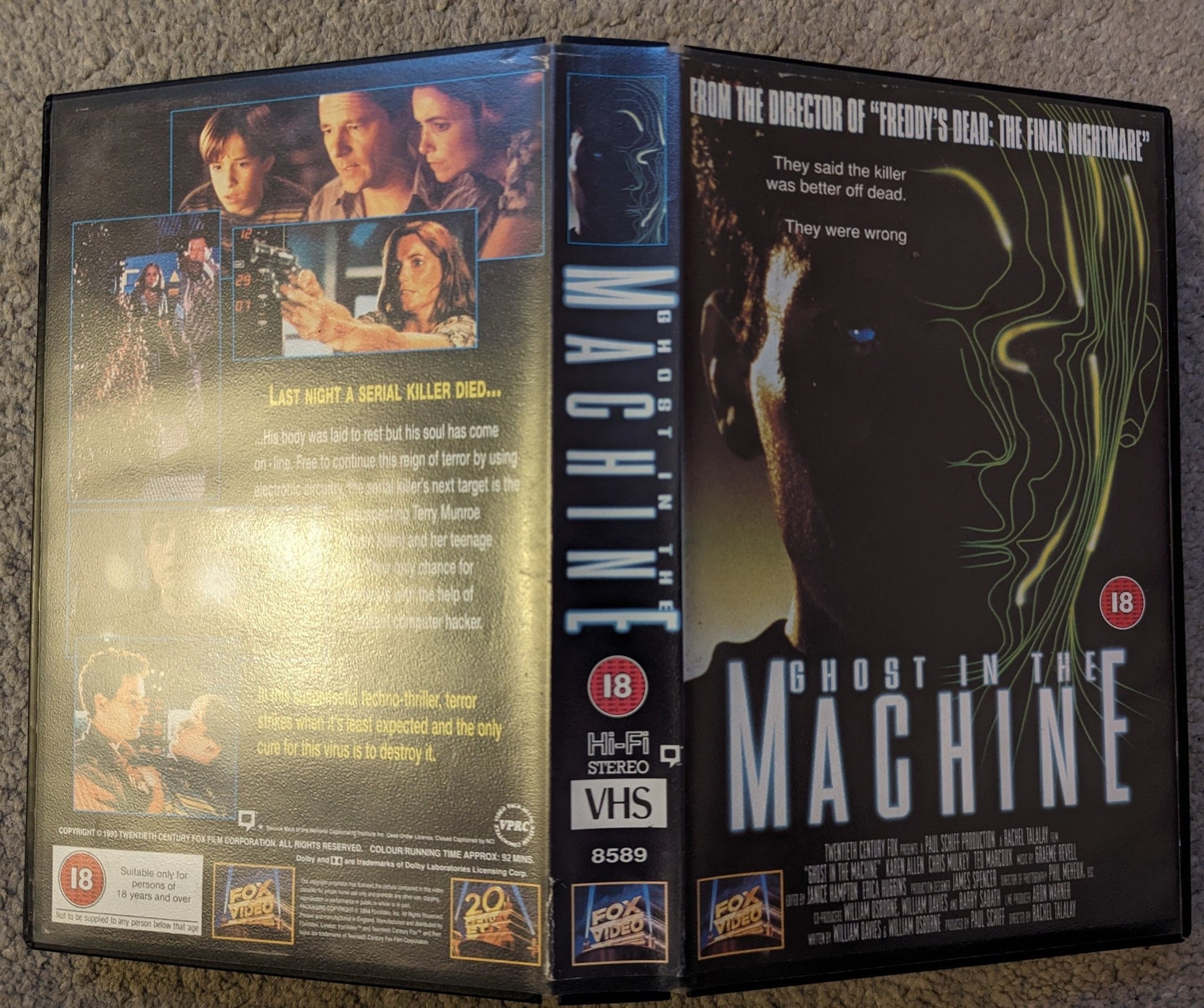 Ghost In The Machine (1993) VHS Video Ex Rental - Flippin Retro Video Shop