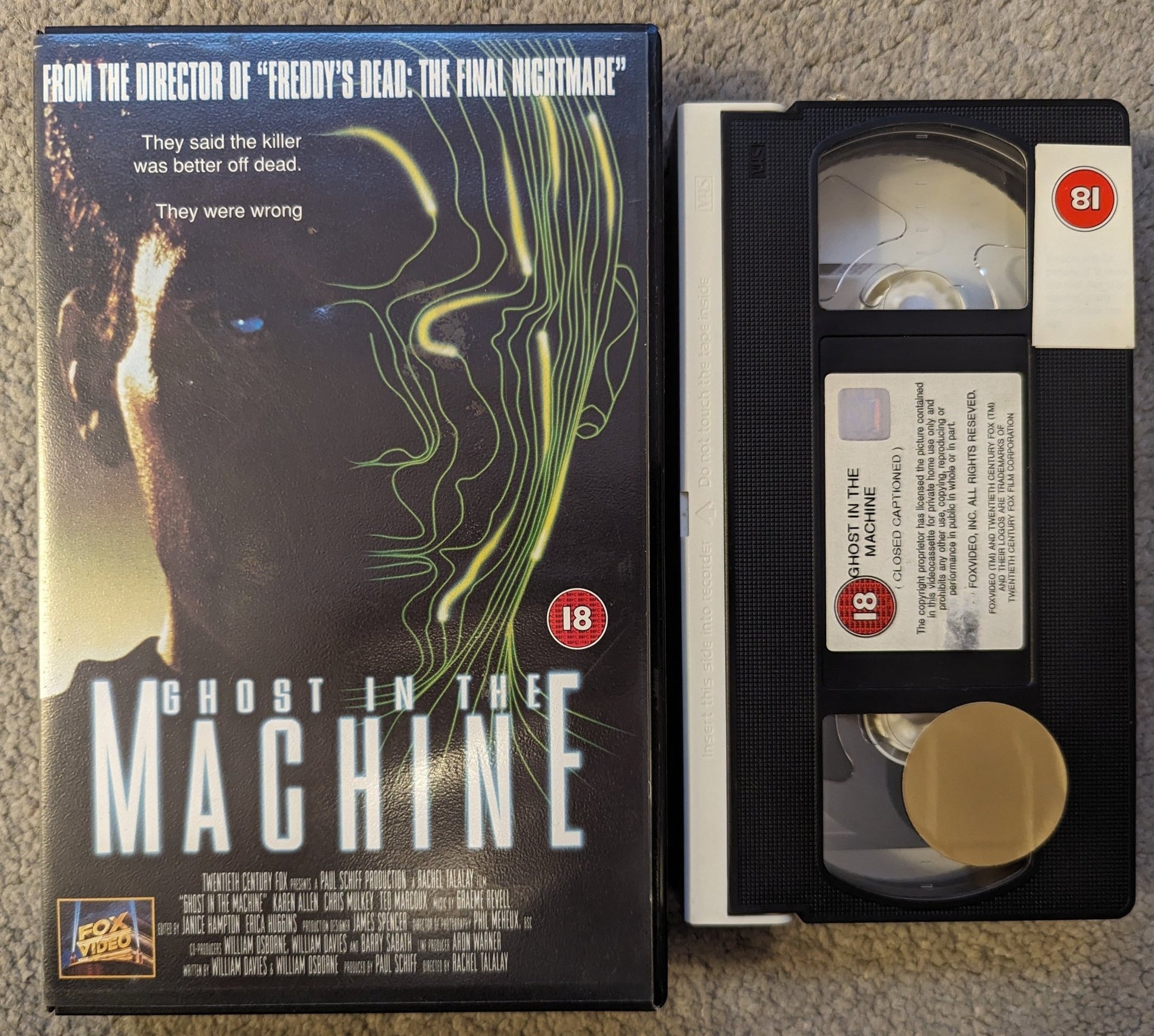 Ghost In The Machine (1993) VHS Video Ex Rental - Flippin Retro Video Shop