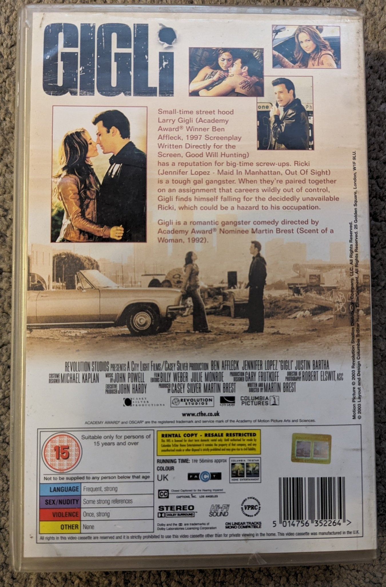 Gigli (2003) VHS Video Ex Rental - Flippin Retro Video Shop