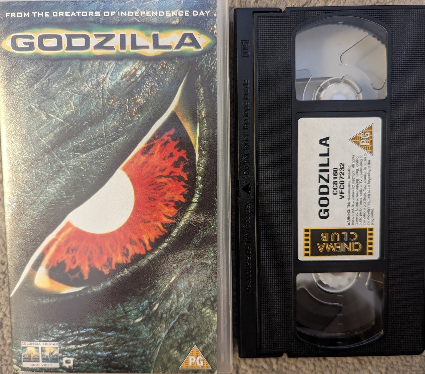 Godzilla (1998) VHS Video Cinema Club - Flippin Retro Video Shop