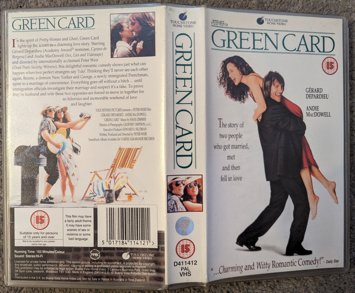 Green Card (1990) VHS Video - Flippin Retro Video Shop