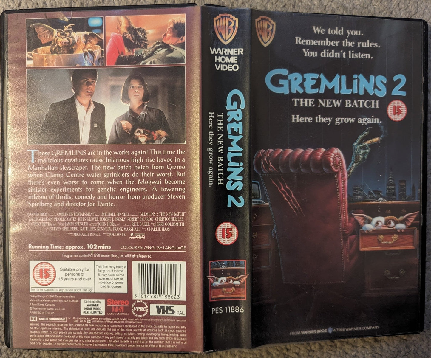 Gremlins 2 The New Batch (1990) VHS Video - Flippin Retro Video Shop